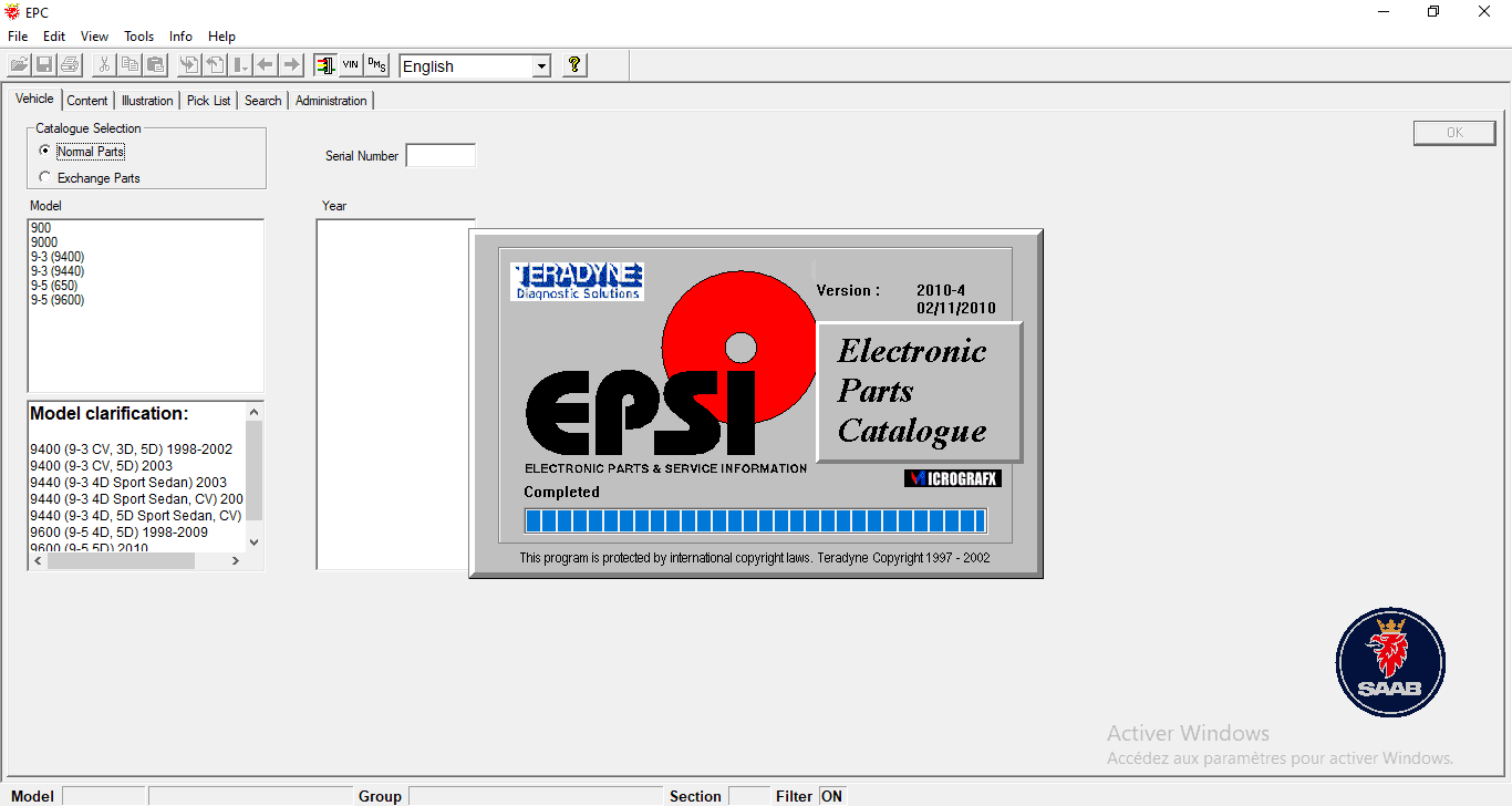 Saab EPC (Electronic Parts Catalog)