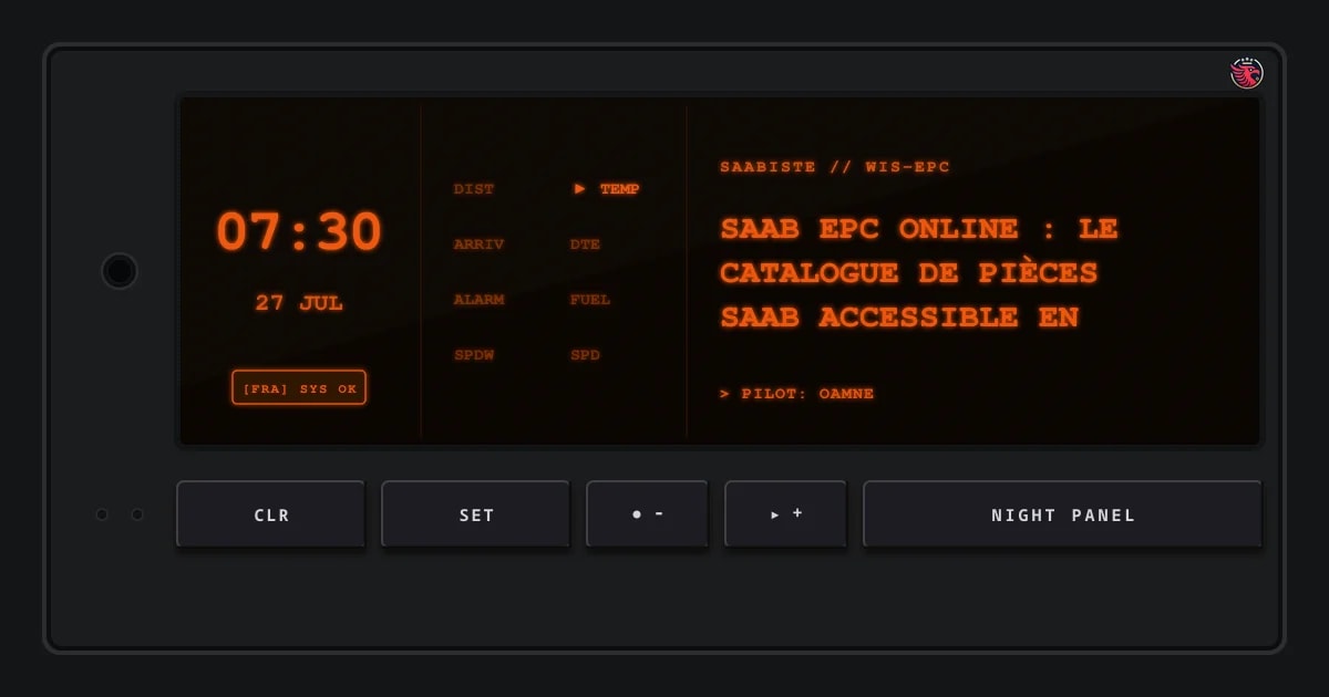 Saab EPC Online : Le catalogue de pièces Saab accessible en ligne