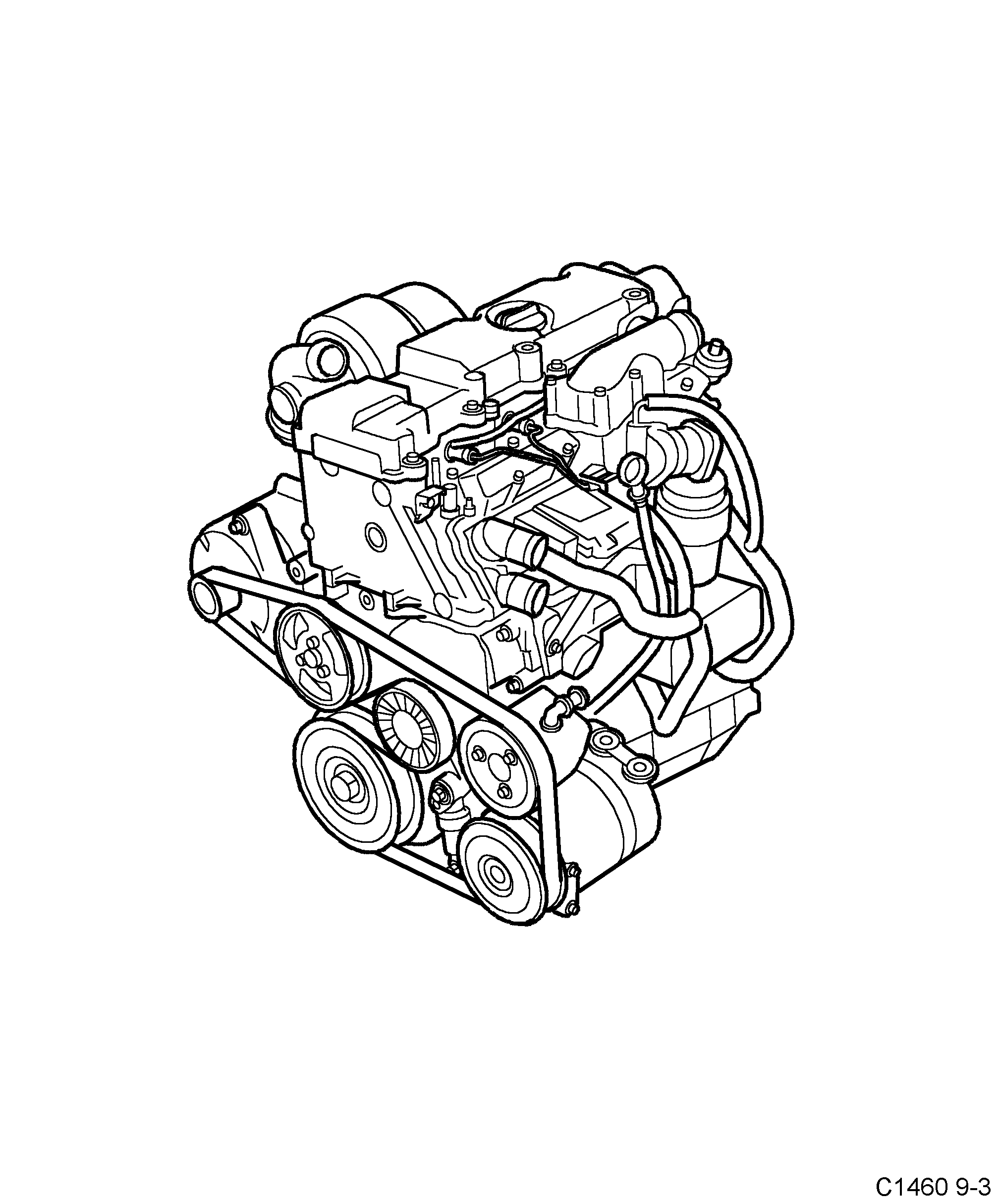 Schéma technique Saab 9-3 (9440) 2003 - Section 550 : Short block
