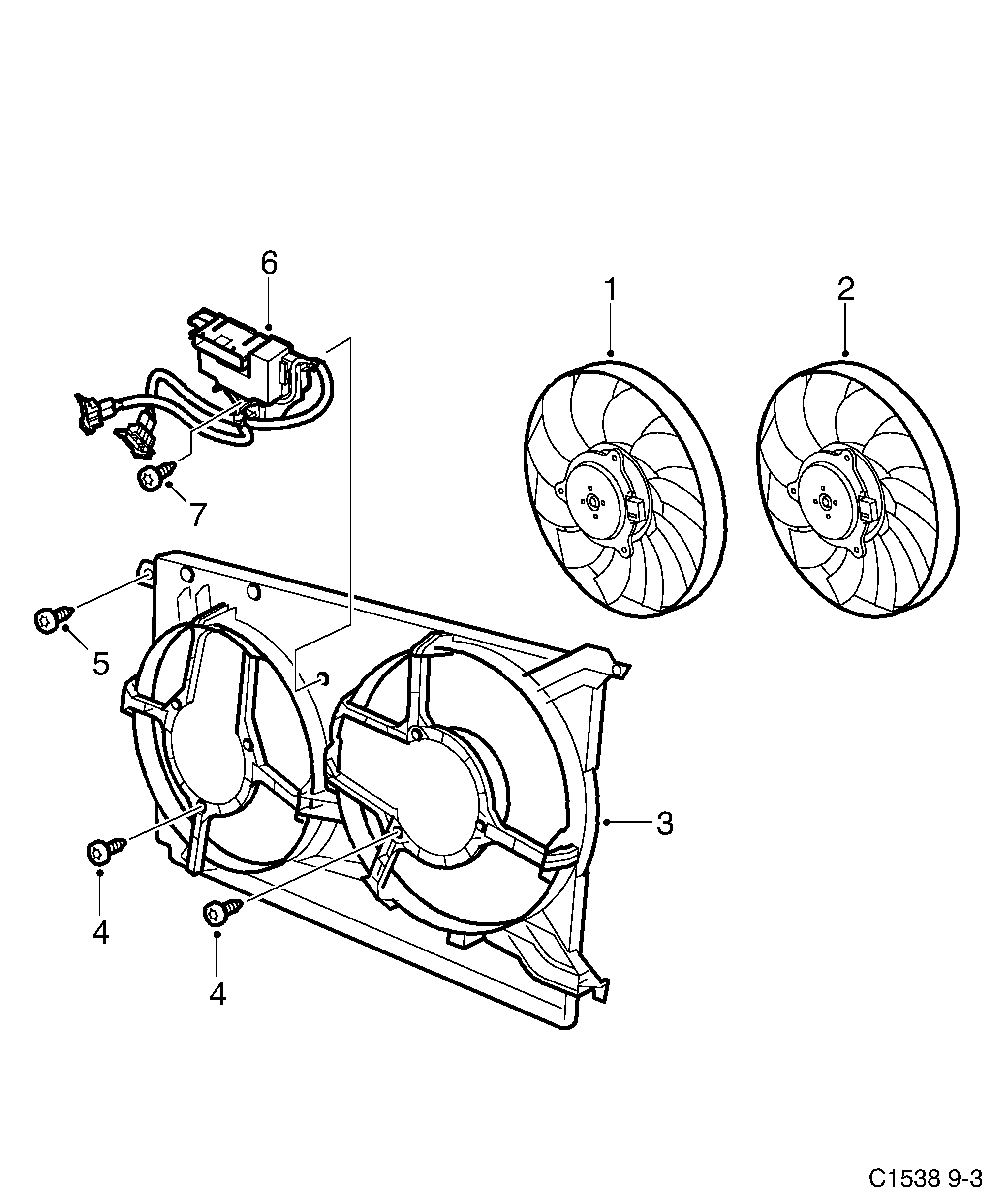 Schéma technique Saab 9-3 (9440) 2004 - Section 5430 : Cooling system