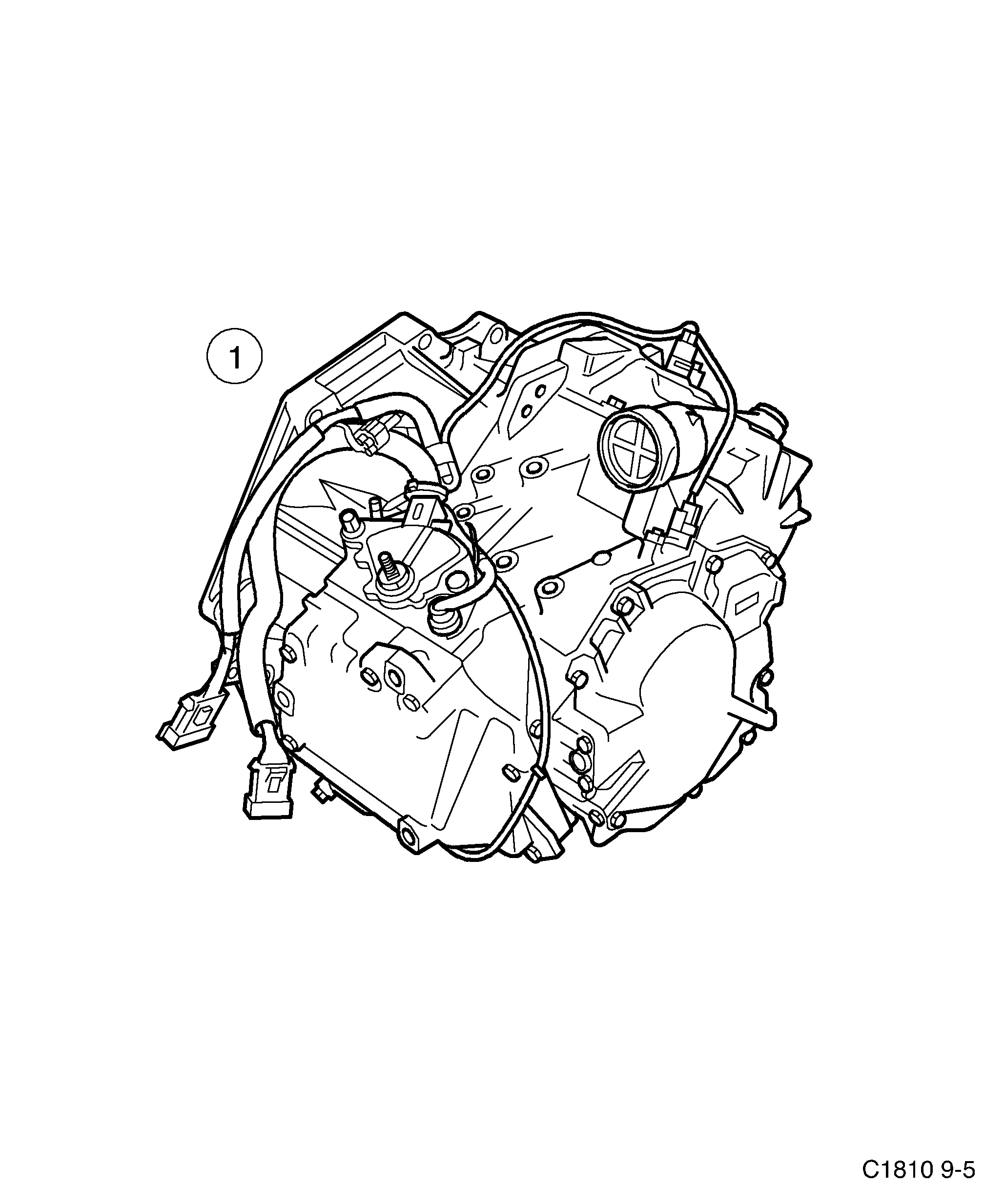 Schéma technique Saab 9-5 (9600) 2000 - Section 490 : Gear box assembly