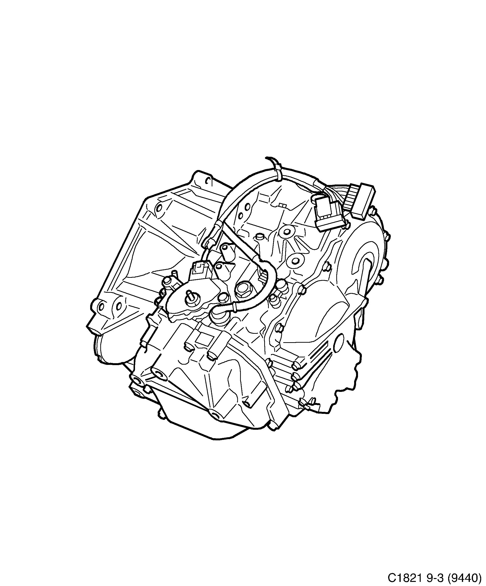Schéma technique Saab 9-3 (9440) 2011 - Section 6000 : Gear box assembly