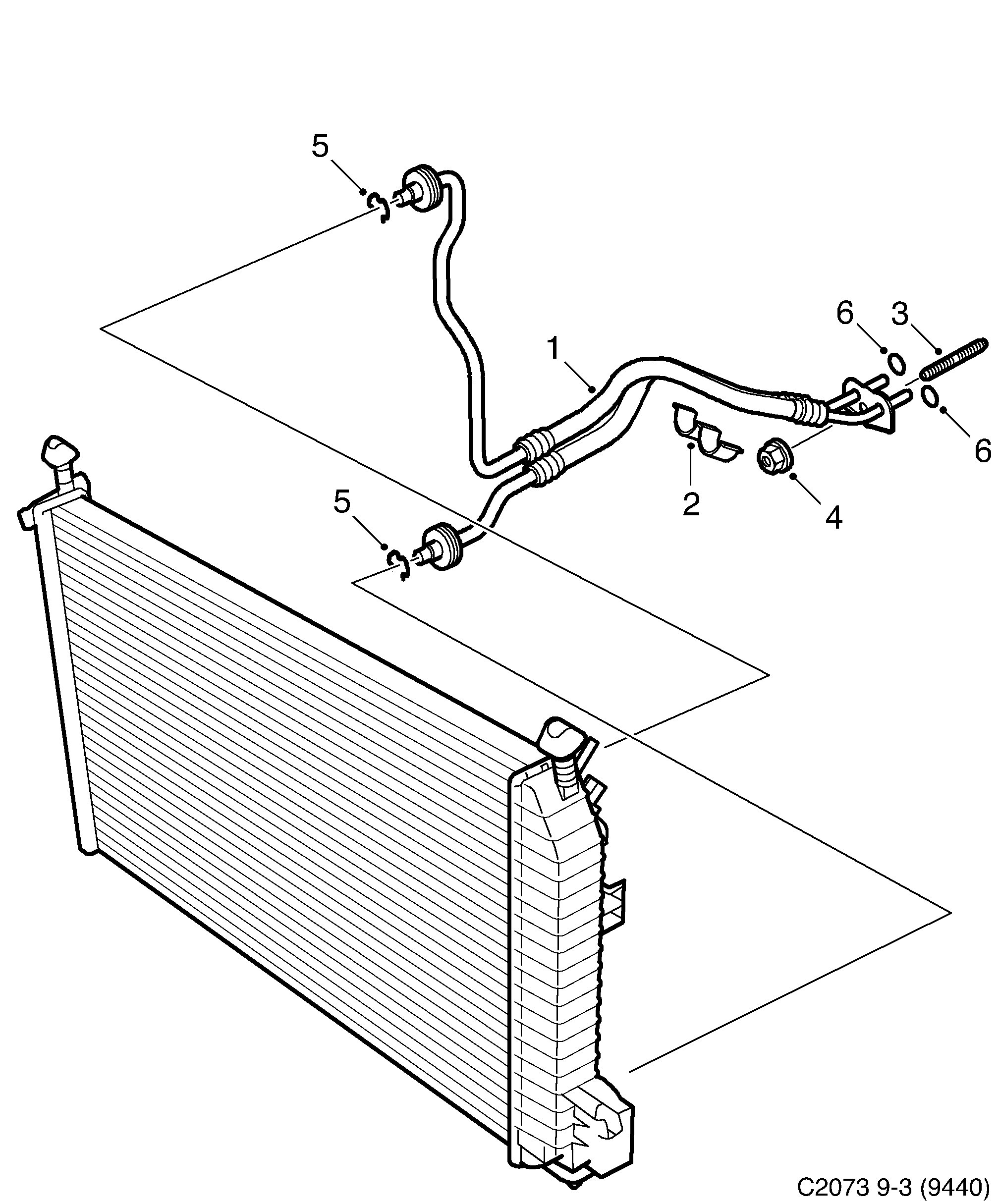 Schéma technique Saab 9-3 (9440) 2012 - Section 5600 : Cooling system