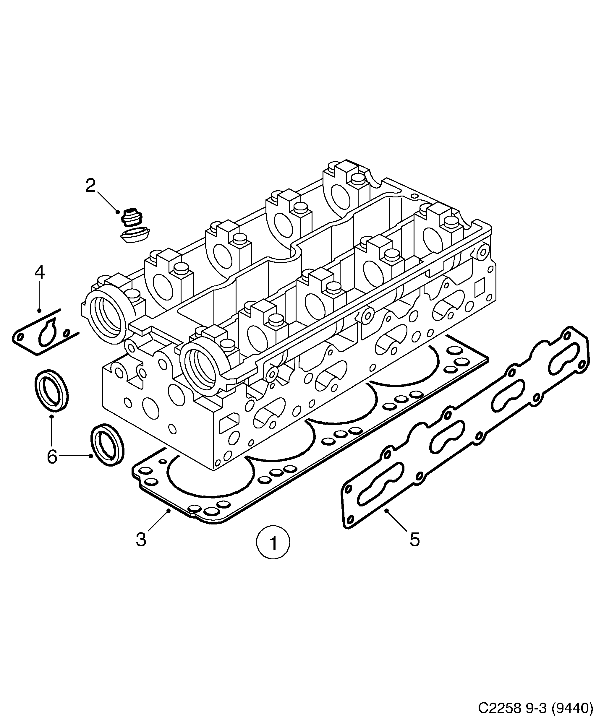 Schéma technique Saab 9-3 (9440) 2004 - Section 9000 : Вставки