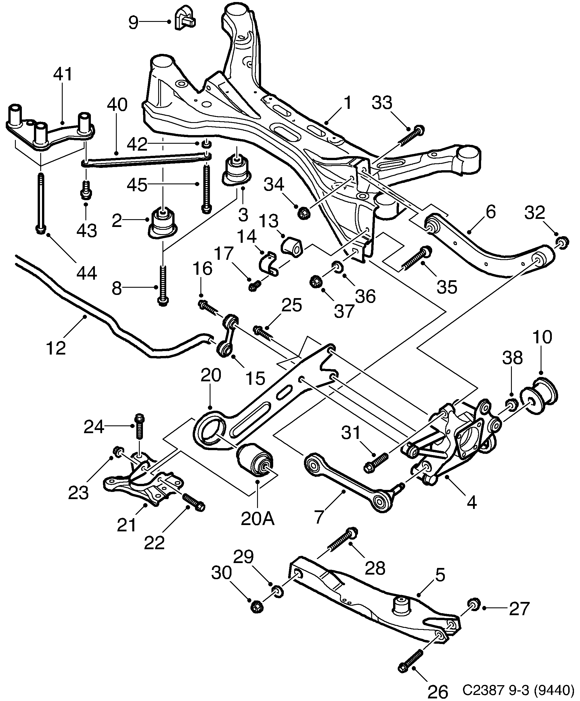 Schéma technique Saab 9-3 (9440) 2003 - Section 300 :