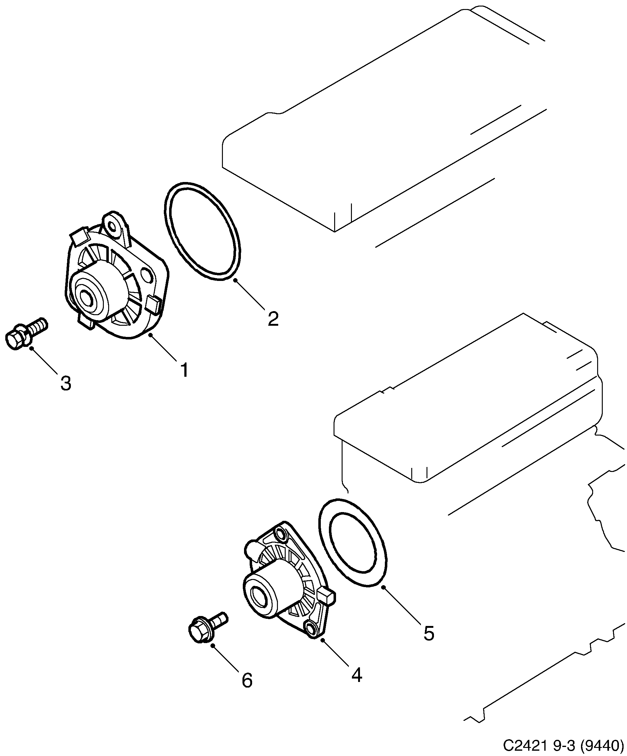 Schéma technique Saab 9-3 (9440) 2010 - Section 5860 : Cooling system