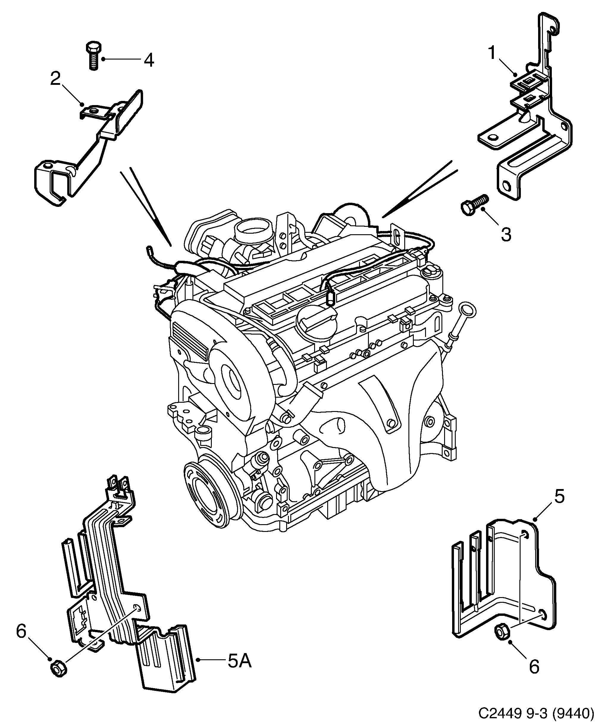 Schéma technique Saab 9-3 (9440) 2012 - Section 4200 : Wiring and fuses