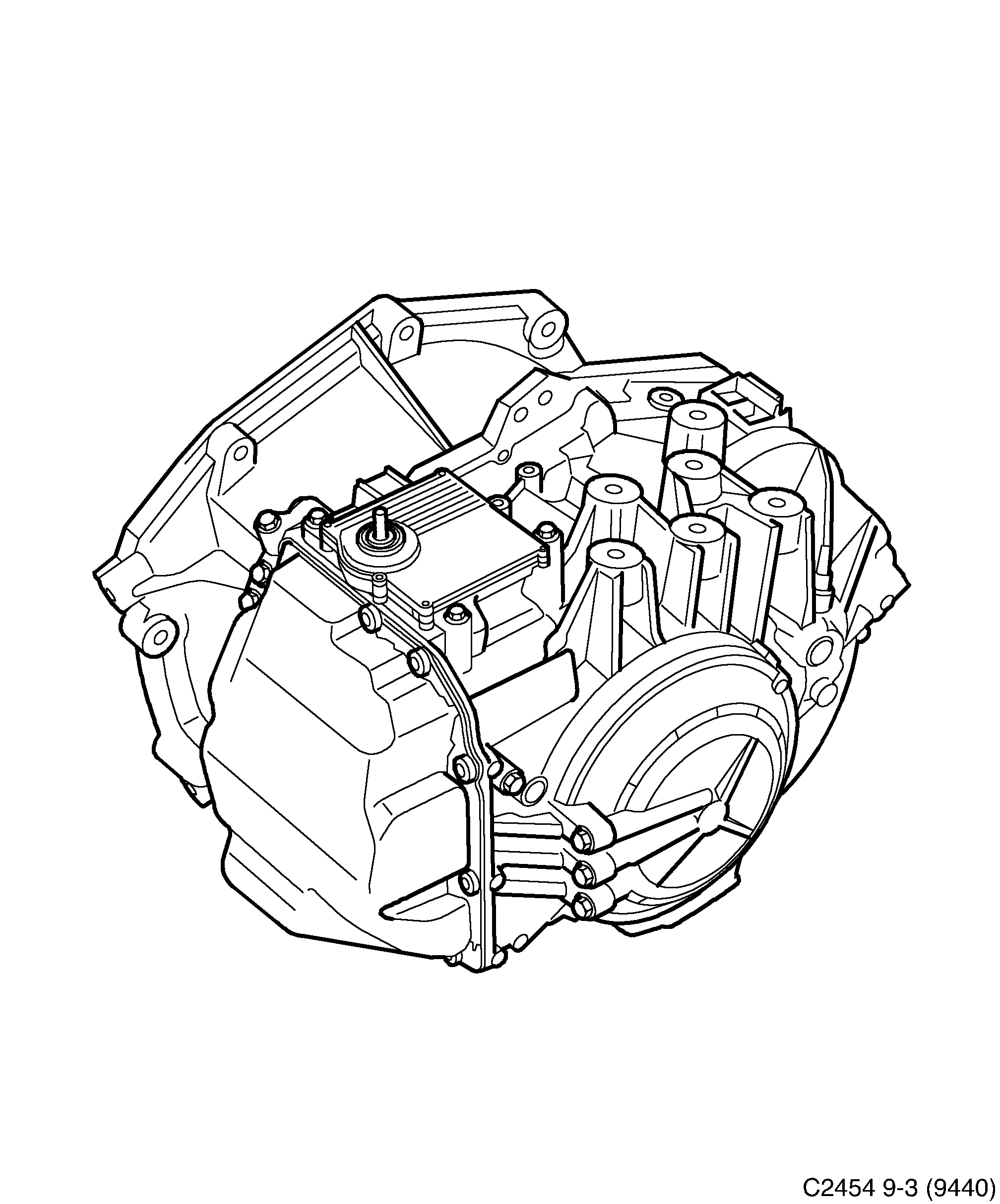 Schéma technique Saab 9-3 (9440) 2011 - Section 6050 : Gear box assembly