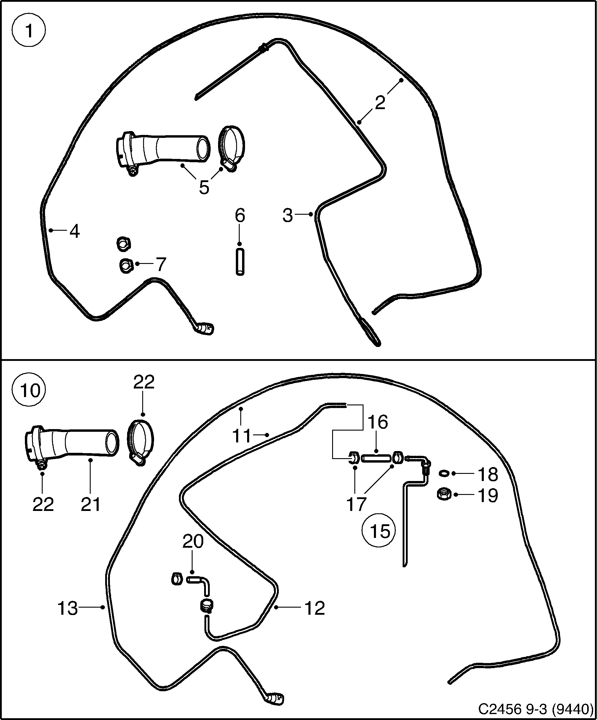 Schéma technique Saab 9-3 (9440) 2003 - Section 651 : Accessories body