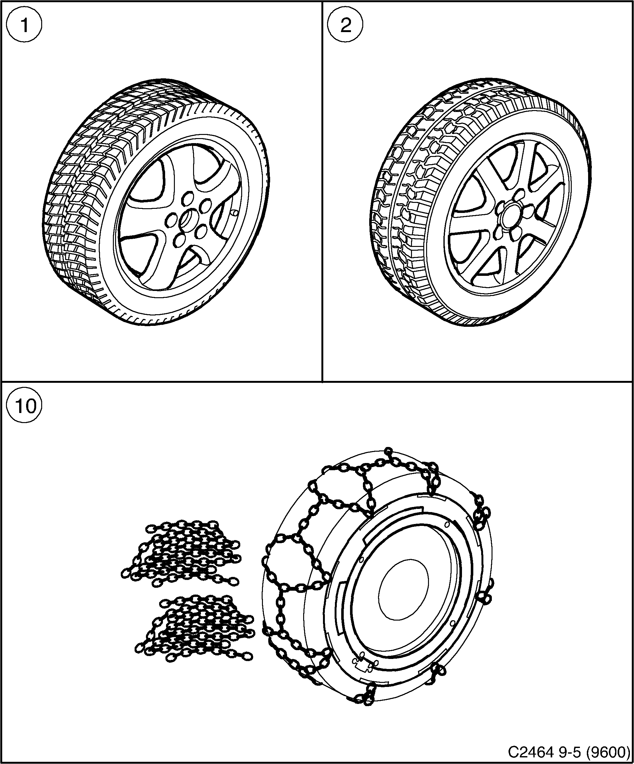 Schéma technique Saab 9-5 (9600) 2001 - Section 385 : Accessoire châssis