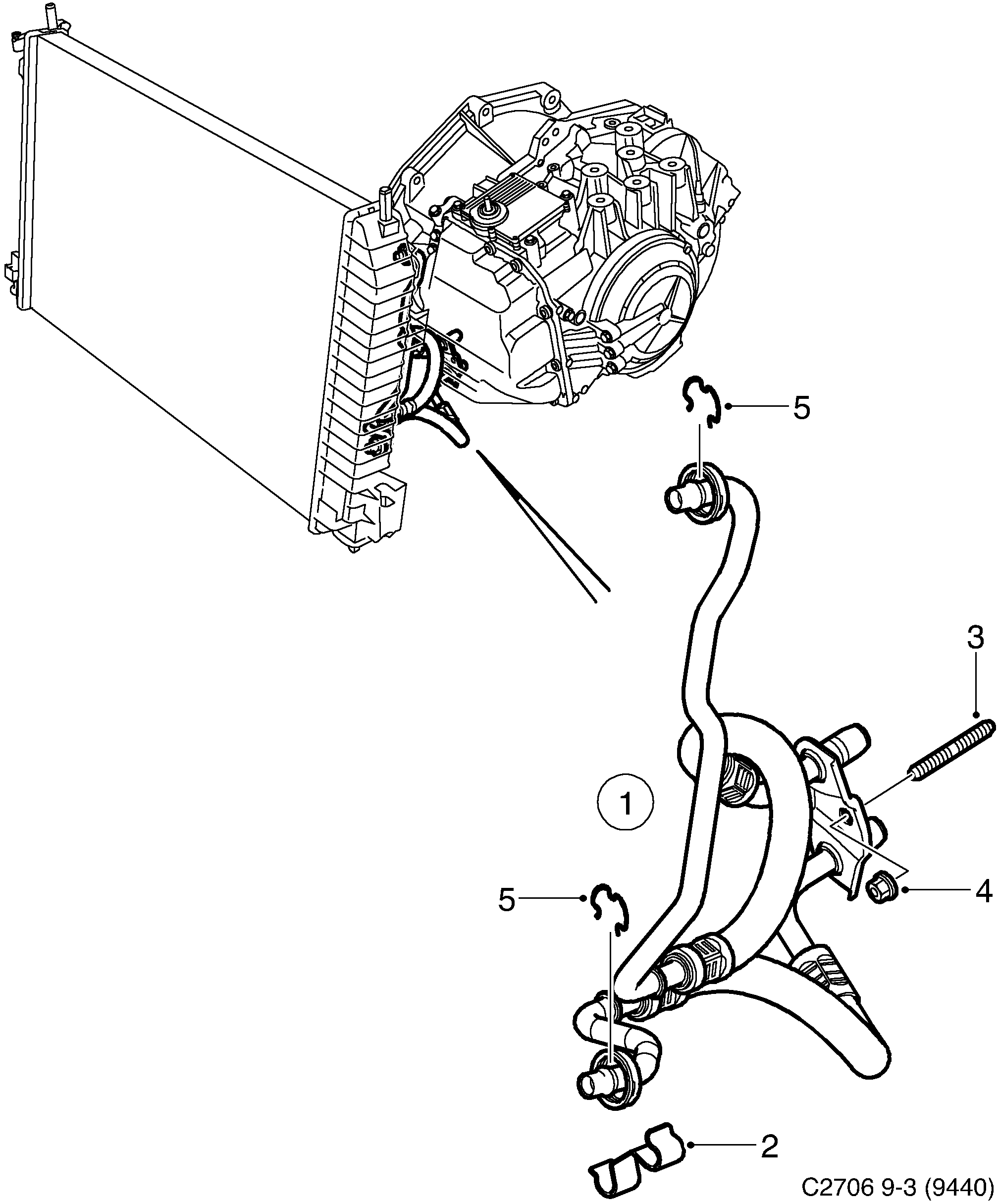 Schéma technique Saab 9-3 (9440) 2012 - Section 5675 : Cooling system
