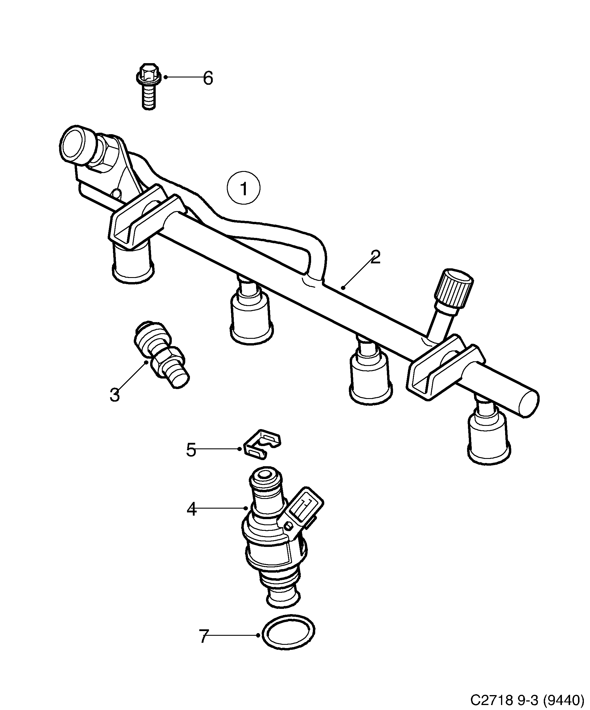 Schéma technique Saab 9-3 (9440) 2004 - Section 3475 : Fuel system