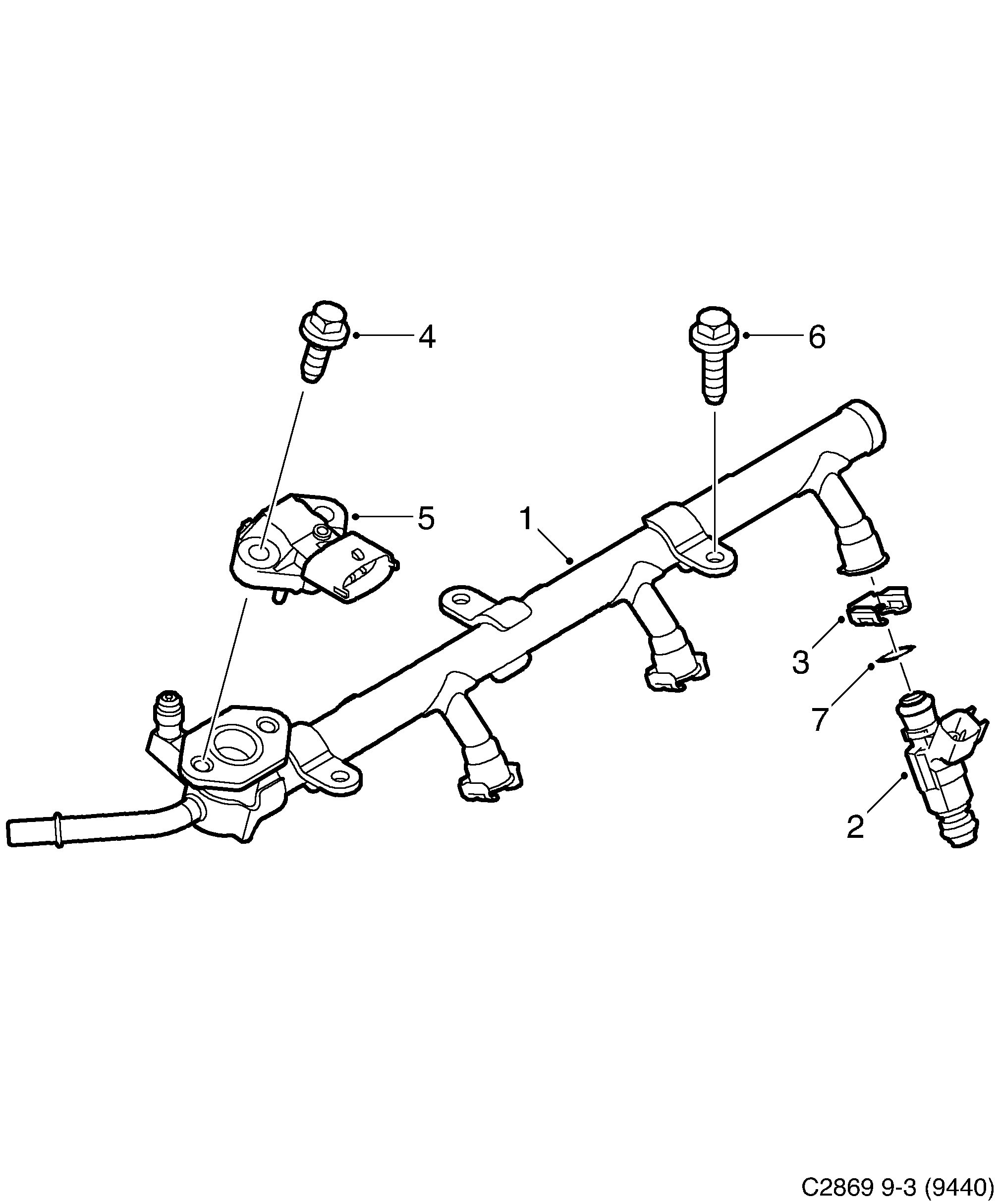 Schéma technique Saab 9-3 (9440) 2011 - Section 3460 : Fuel system
