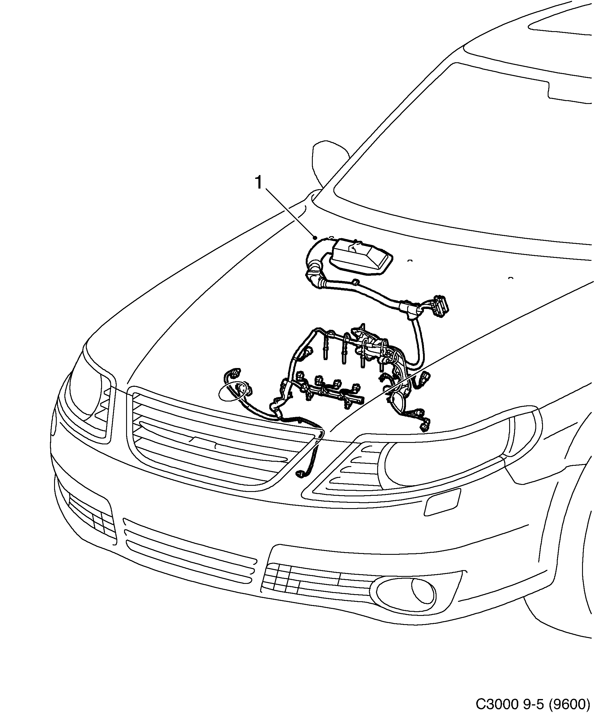 Schéma technique Saab 9-5 (9600) 2010 - Section 899 : Conduites et fusibles
