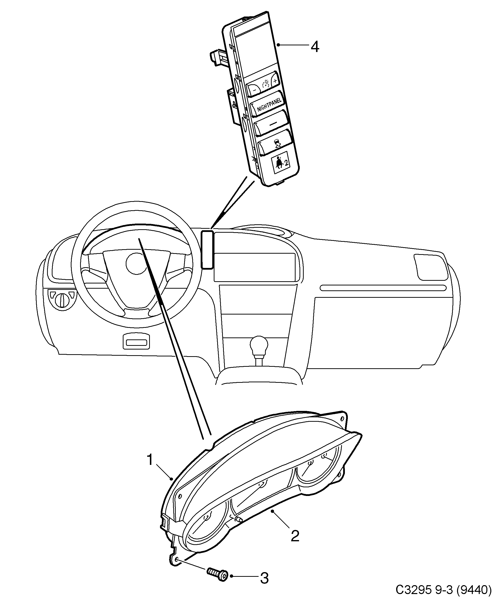 Schéma technique Saab 9-3 (9440) 2011 - Section 8100 : Conduites et fusibles