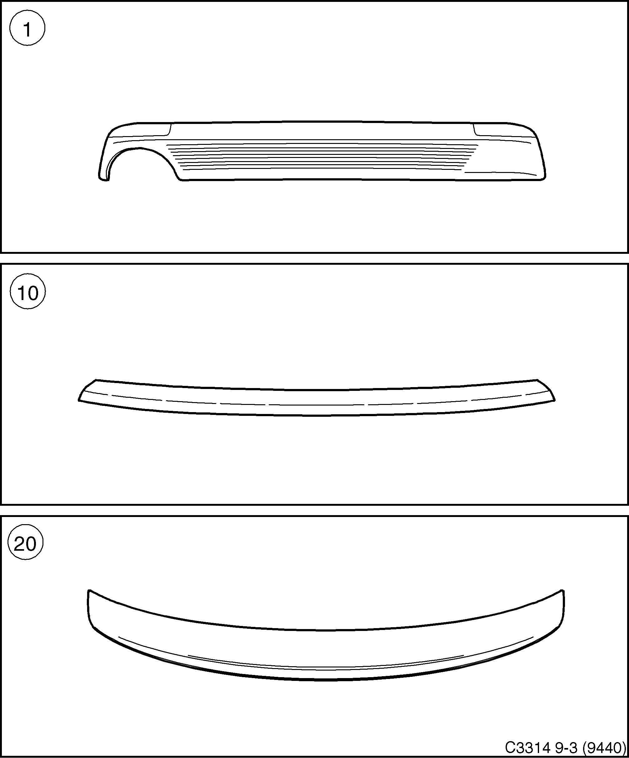 Schéma technique Saab 9-3 (9440) 2012 - Section 450 : Accessories body