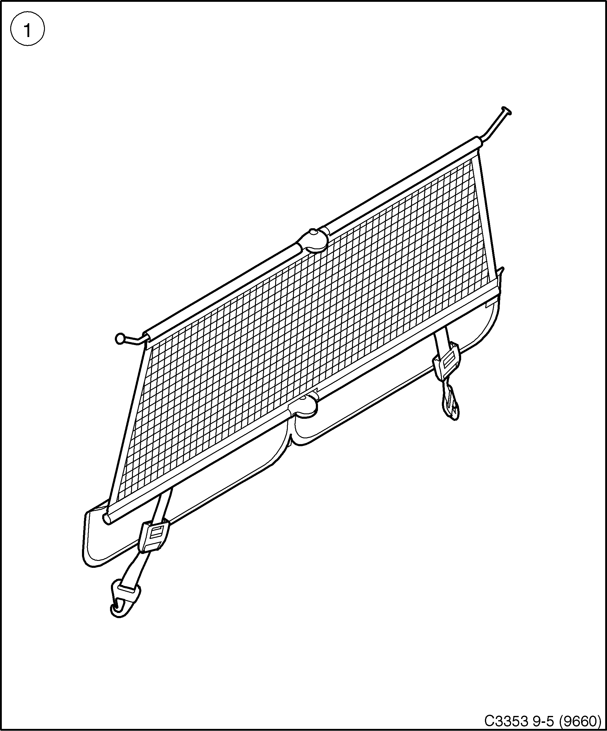 Schéma technique Saab 9-5 (9600) 2002 - Section 830 : Accessoire carrosserie