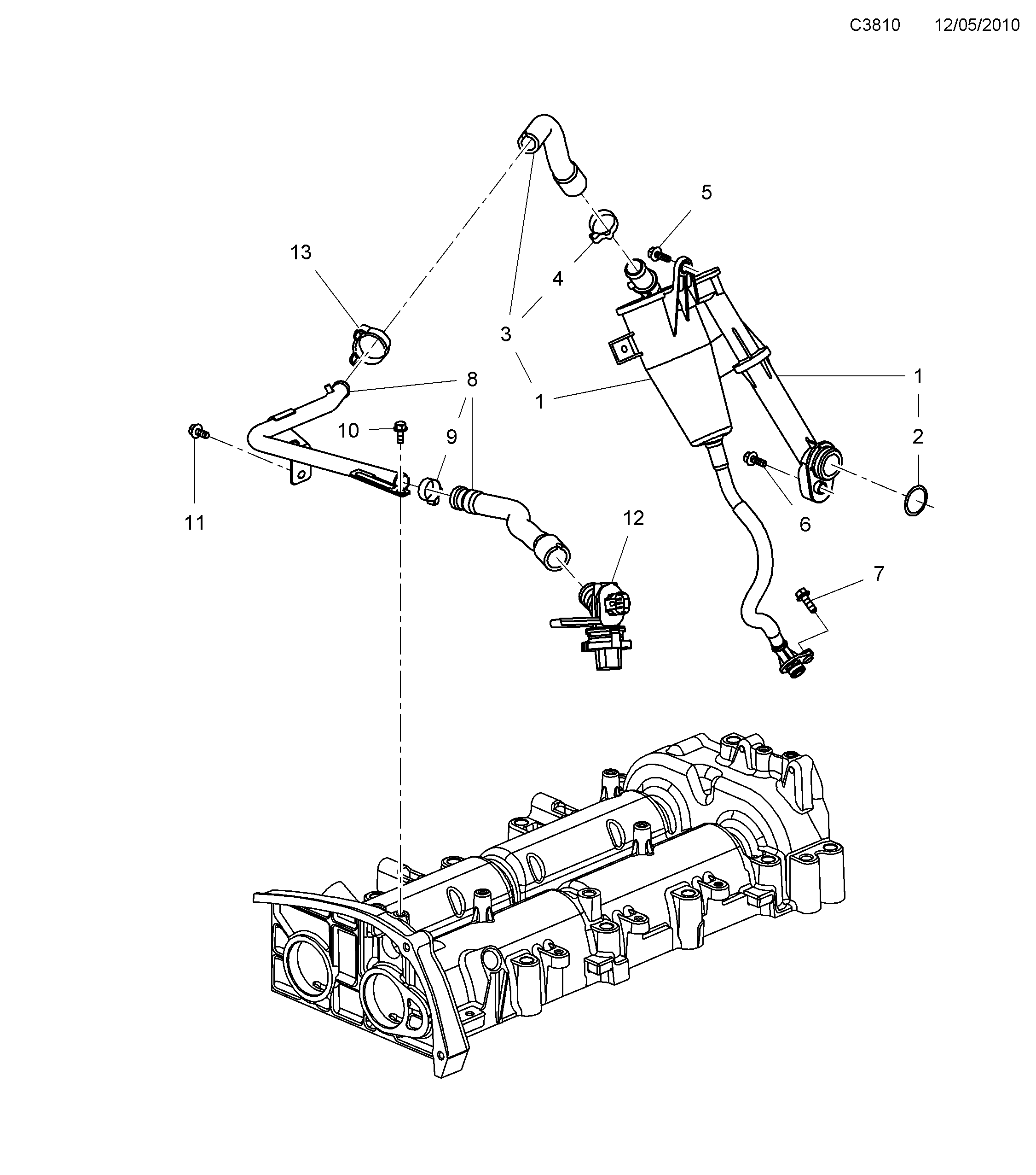 Schéma technique Saab 9-5 (650) 2010 - Section 900 : Lubricating system