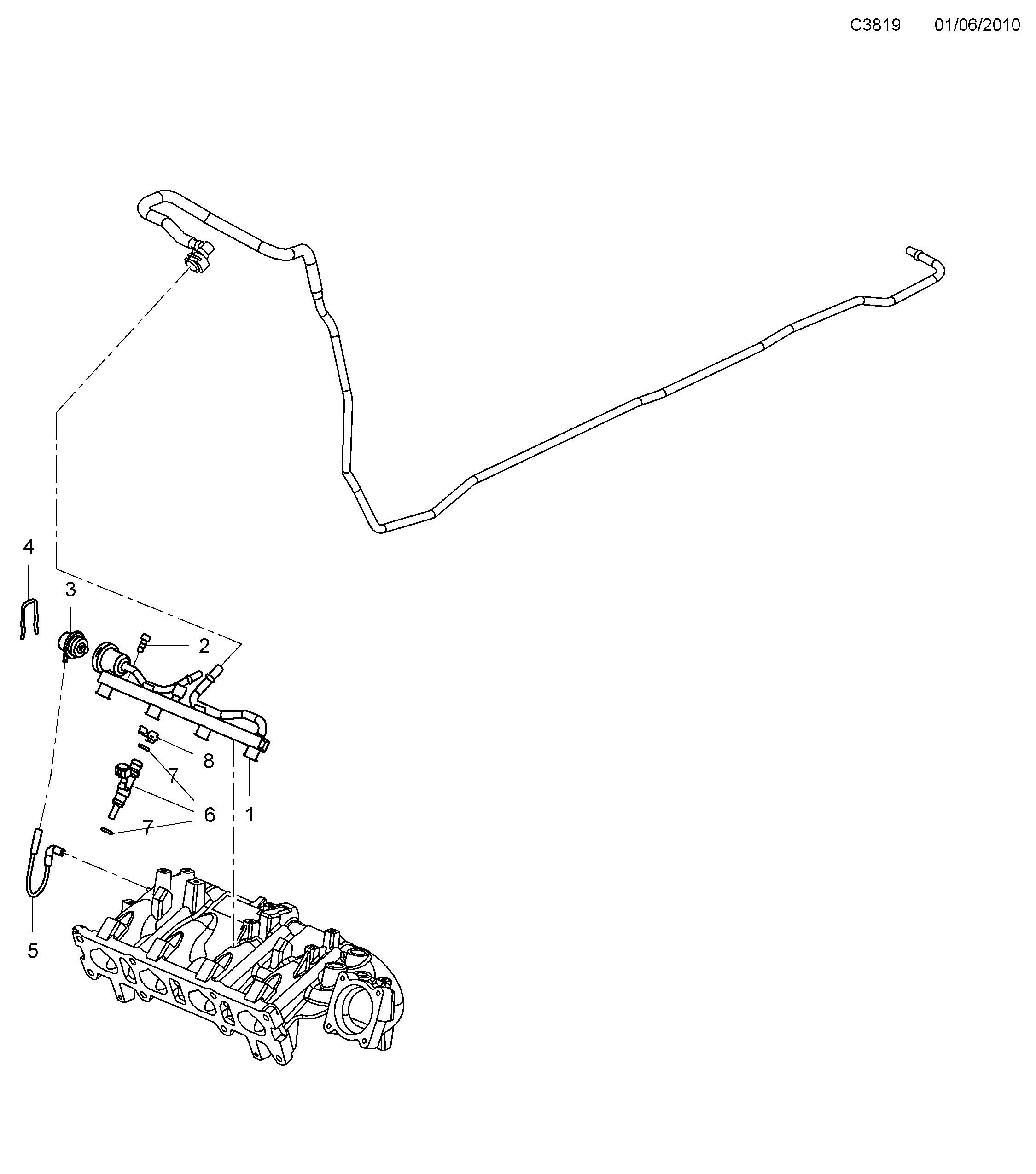 Schéma technique Saab 9-5 (650) 2012 - Section 3395 : Fuel system