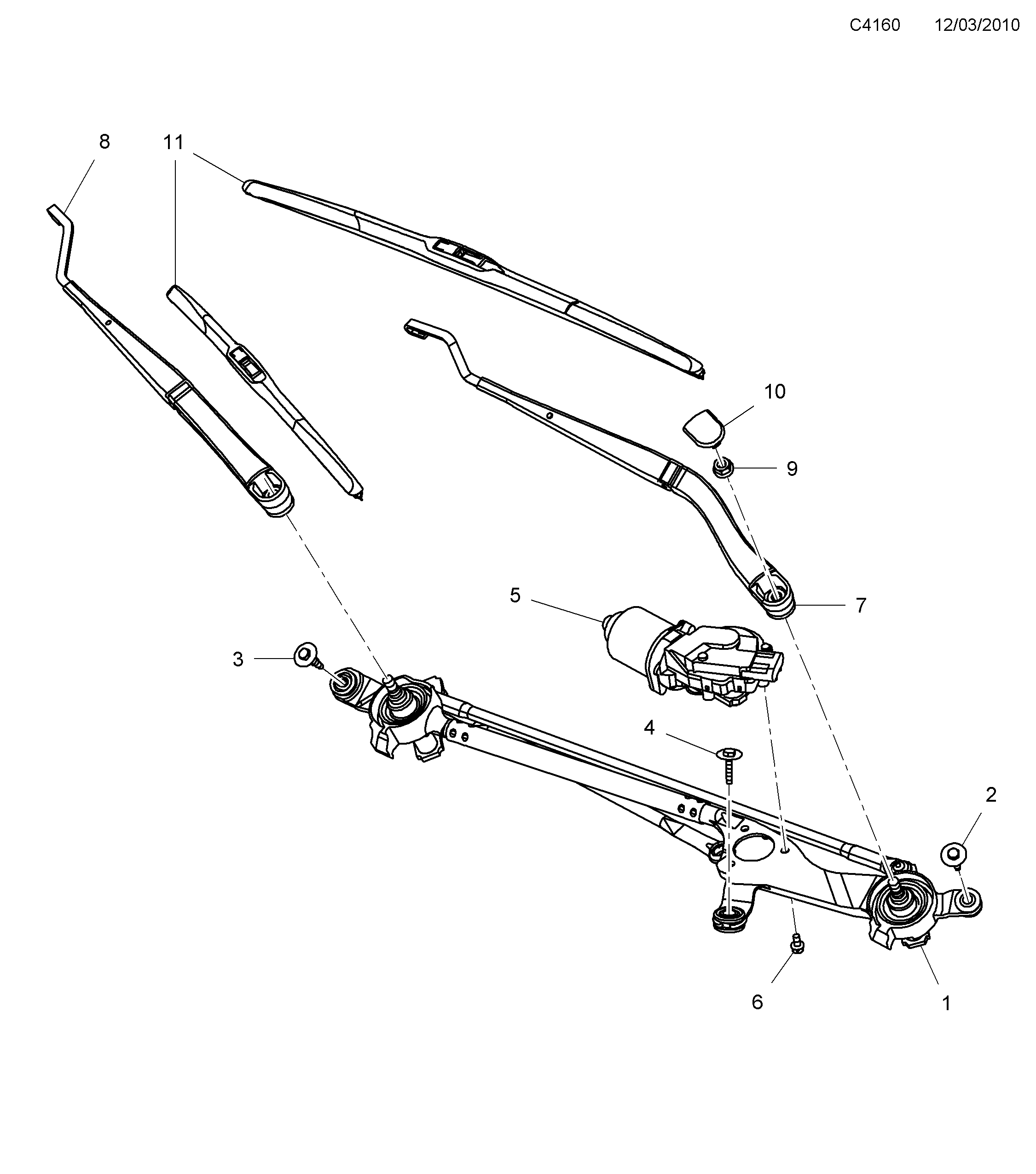 Schéma technique Saab 9-5 (650) 2011 - Section 2500 : Electric equipment, other