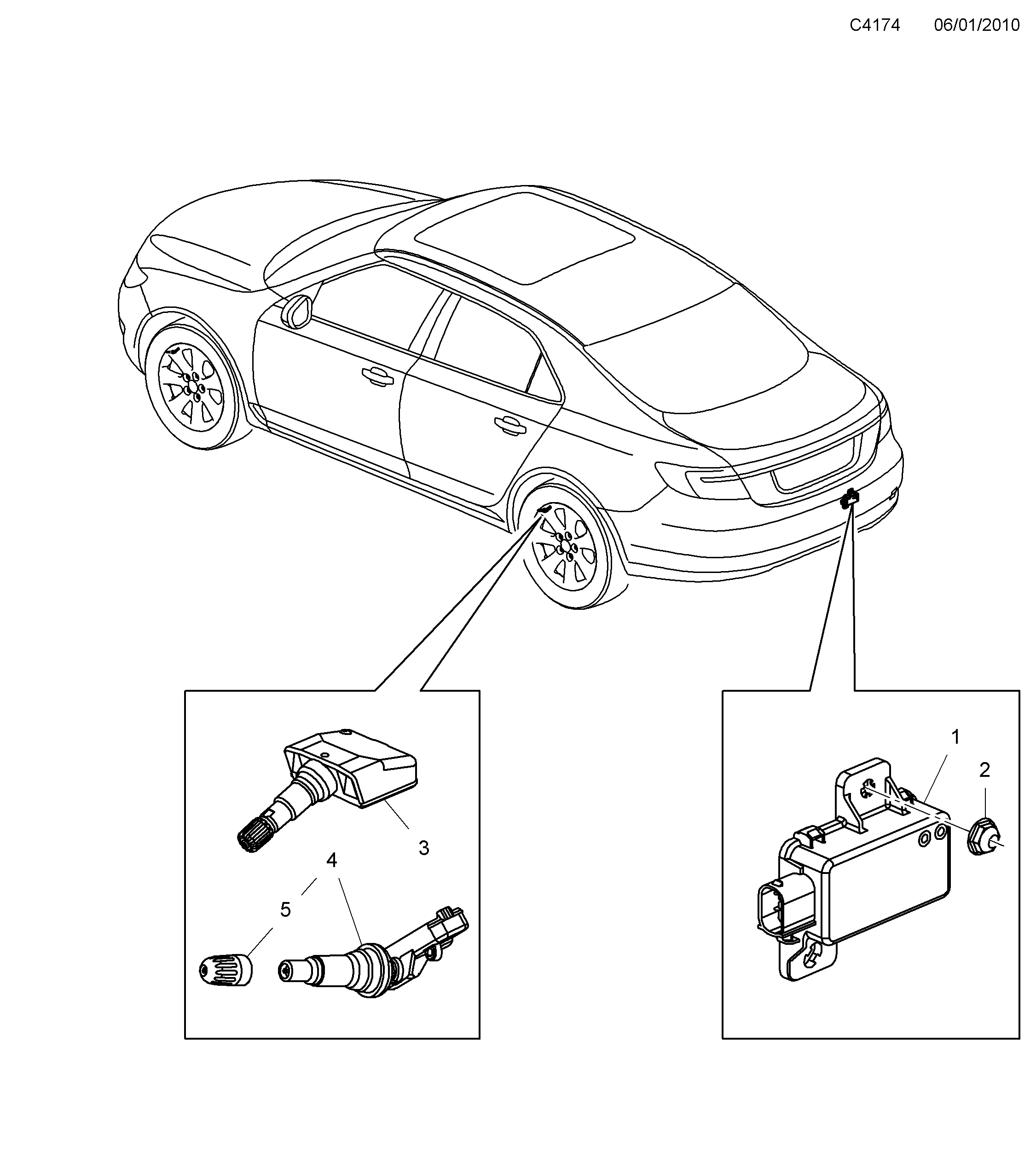 Schéma technique Saab 9-5 (650) 2012 - Section 3900 : Autre équipement électrique