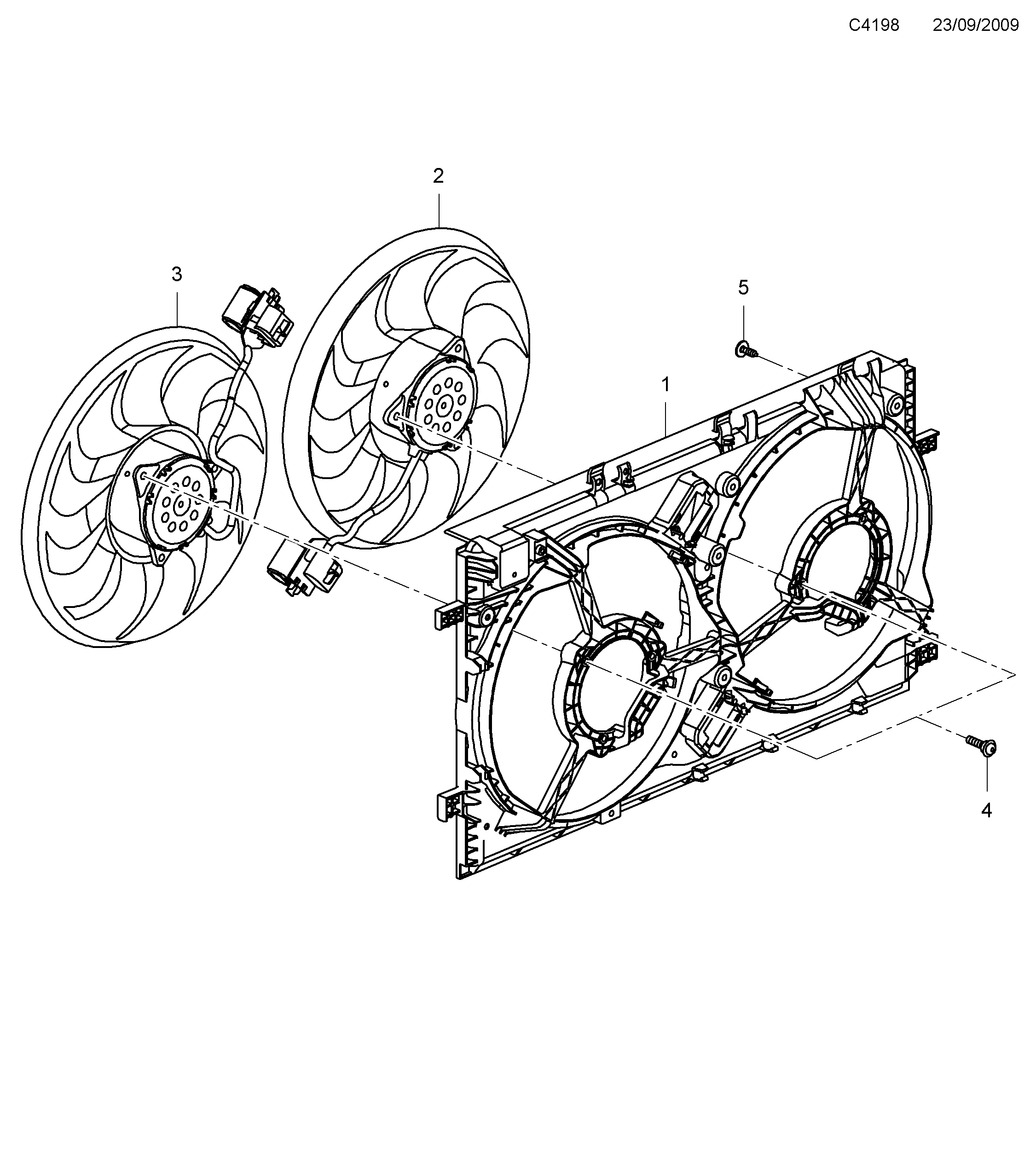 Schéma technique Saab 9-5 (650) 2012 - Section 5400 : Cooling system