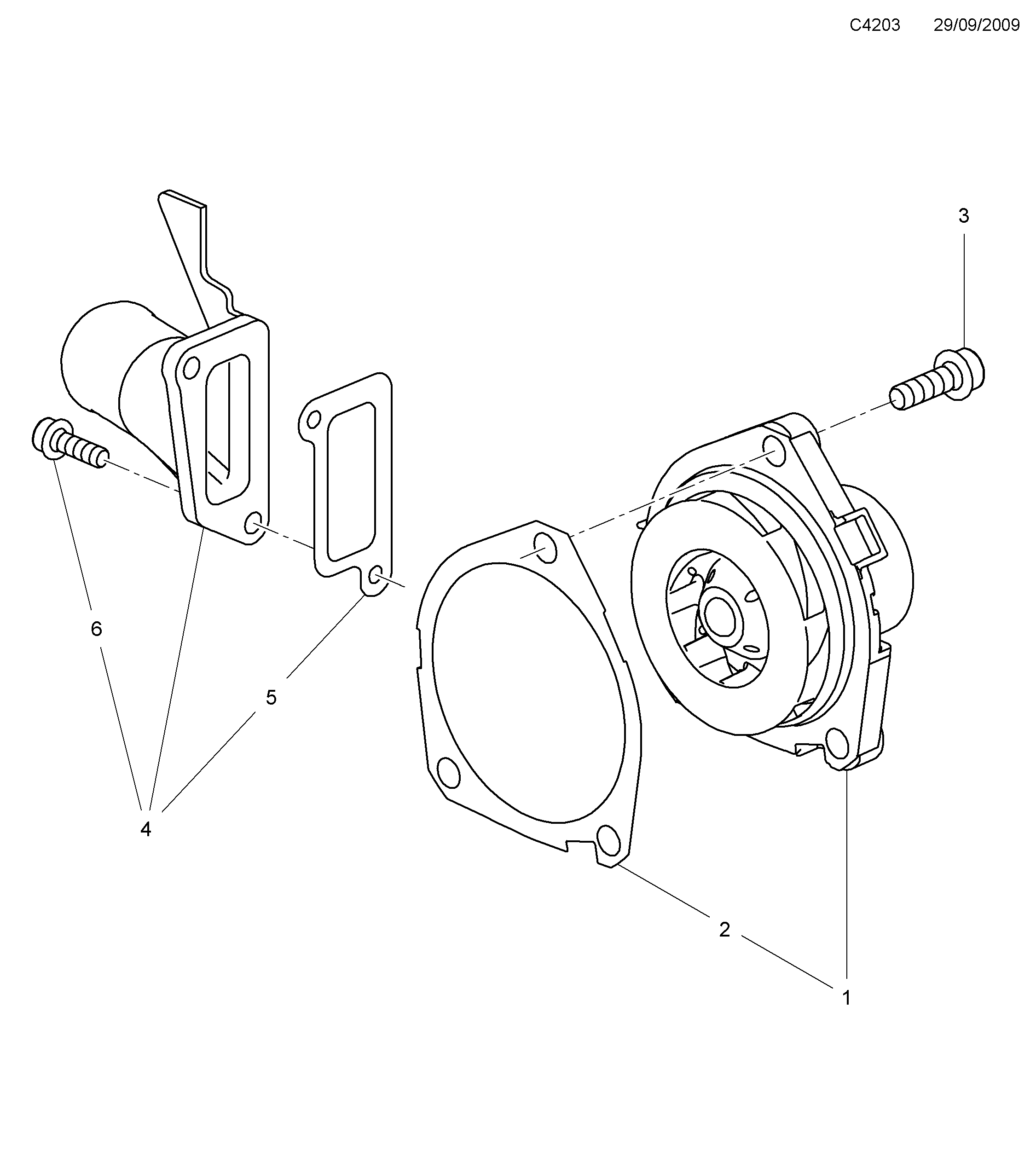 Schéma technique Saab 9-5 (650) 2010 - Section 5825 : Cooling system
