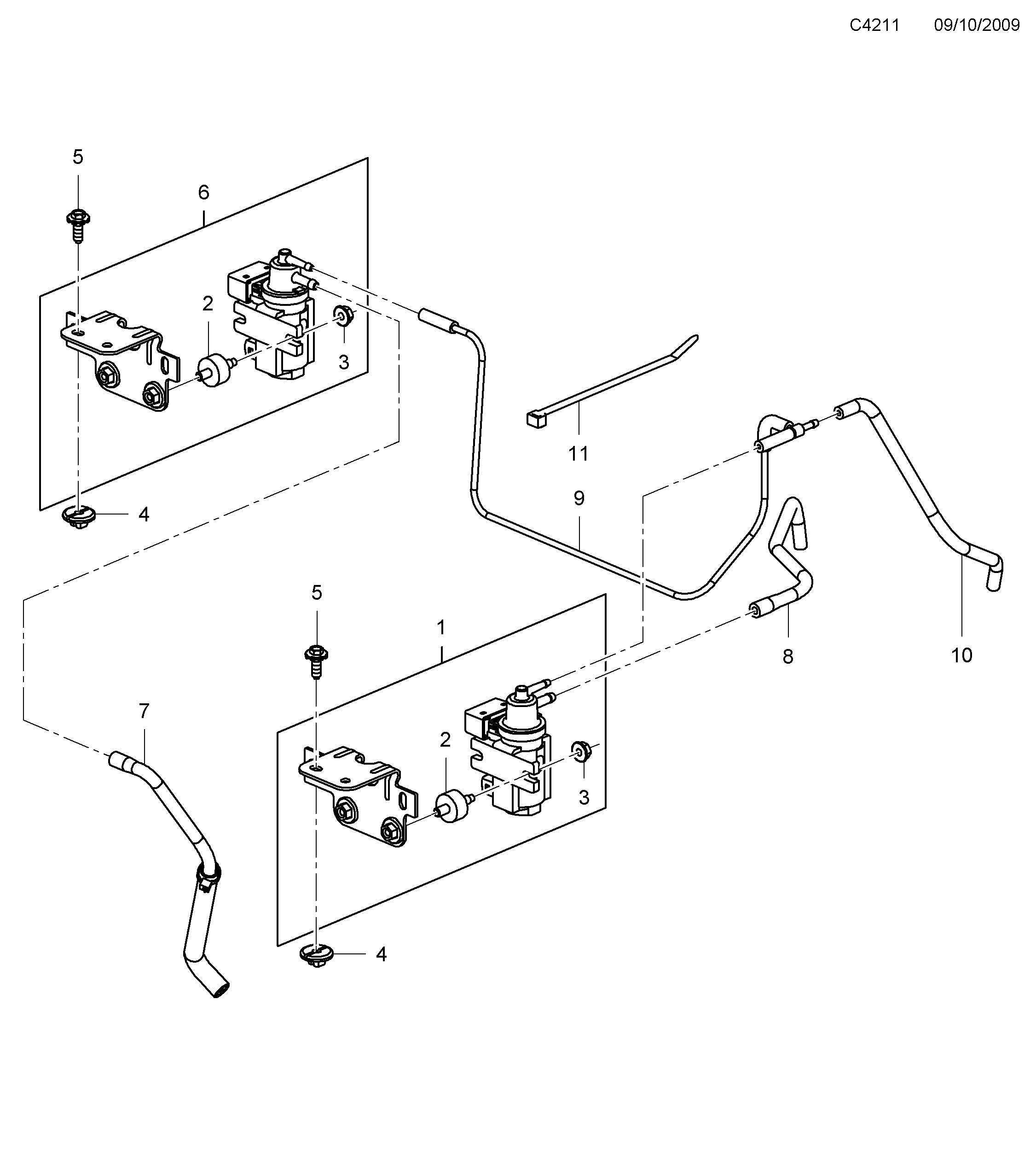 Schéma technique Saab 9-5 (650) 2011 - Section 8030 : Système de suralimentation