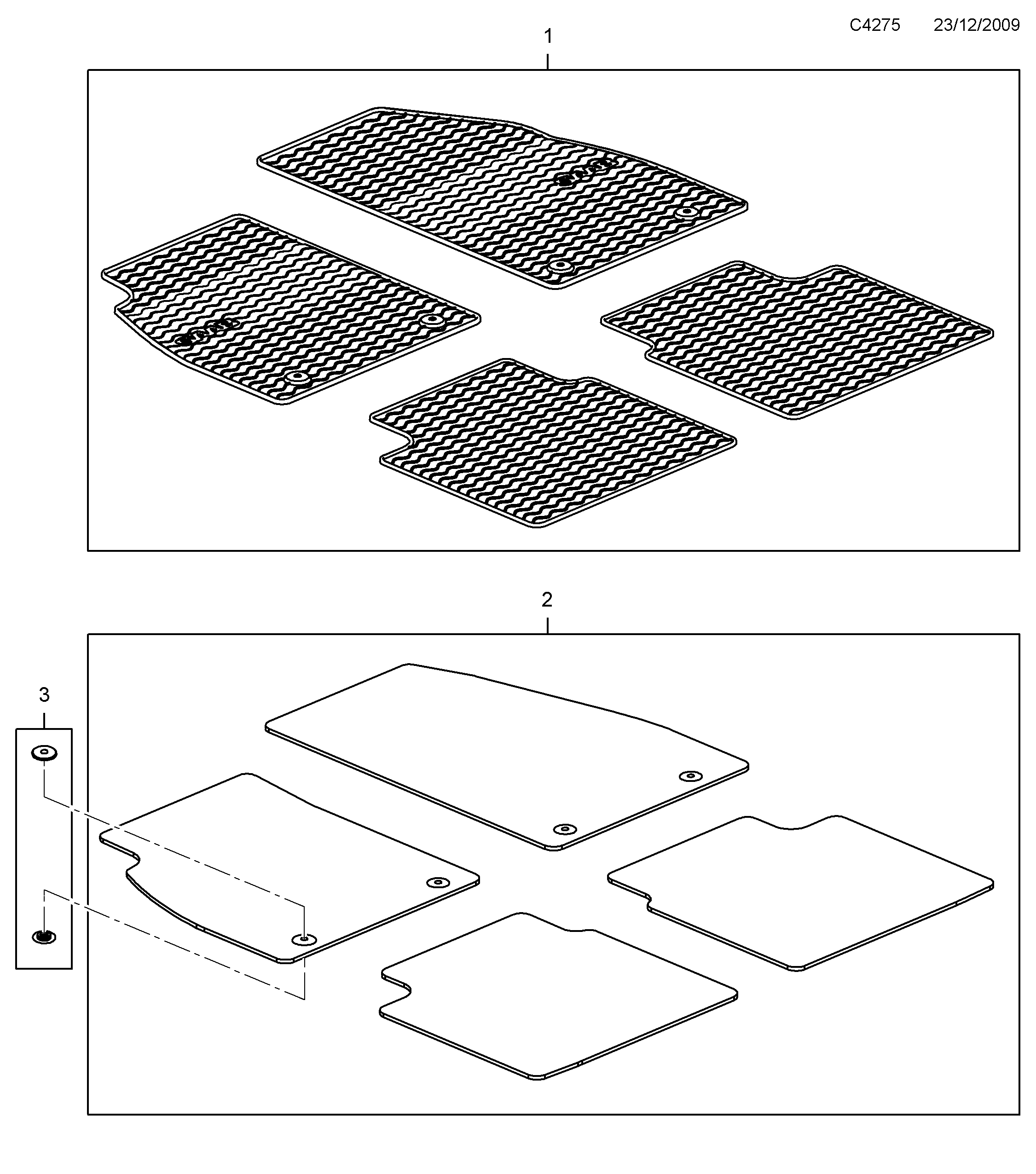 Schéma technique Saab 9-5 (650) 2011 - Section 315 : Accessoire carrosserie