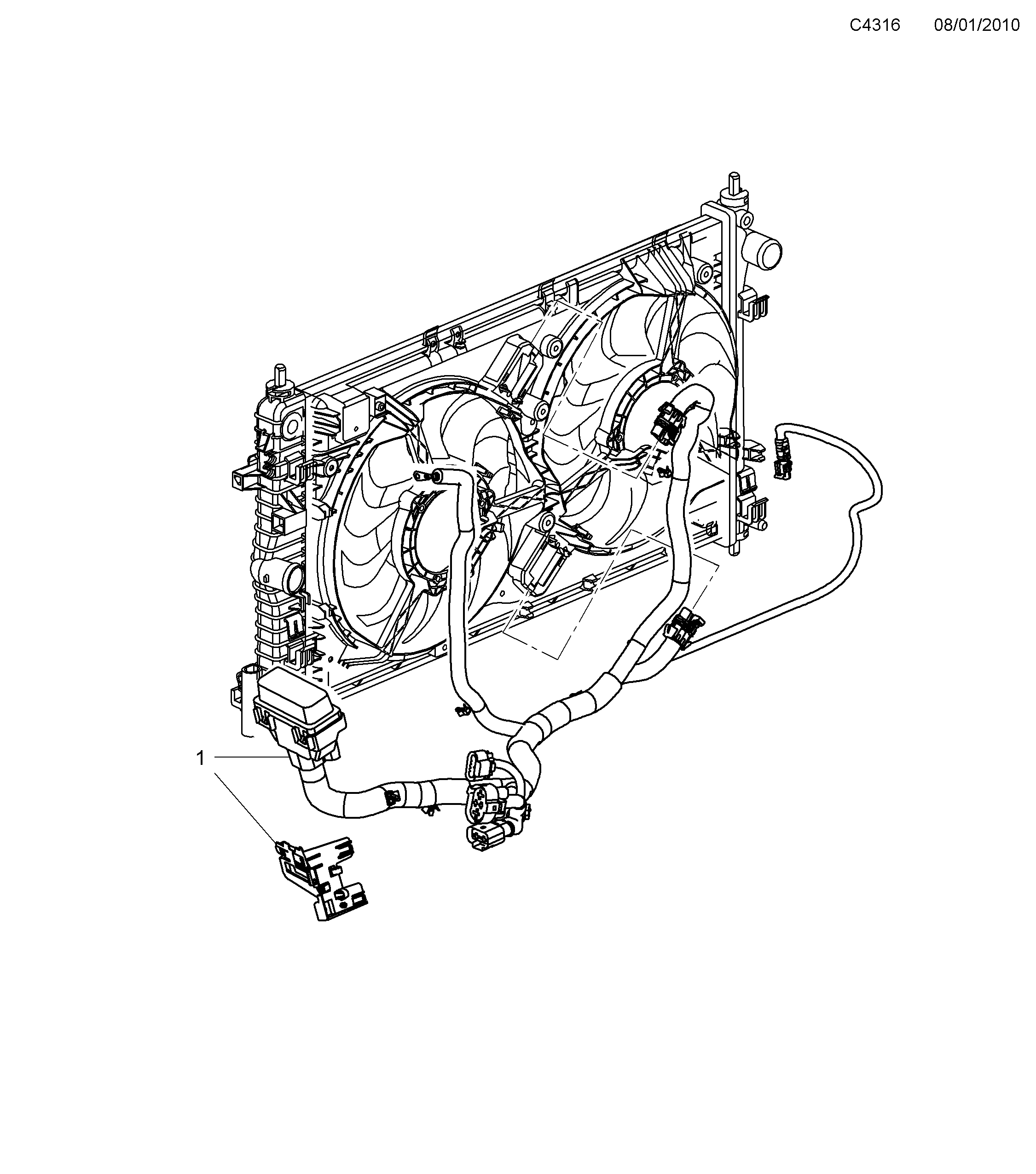 Schéma technique Saab 9-5 (650) 2011 - Section 4250 : Wiring and fuses