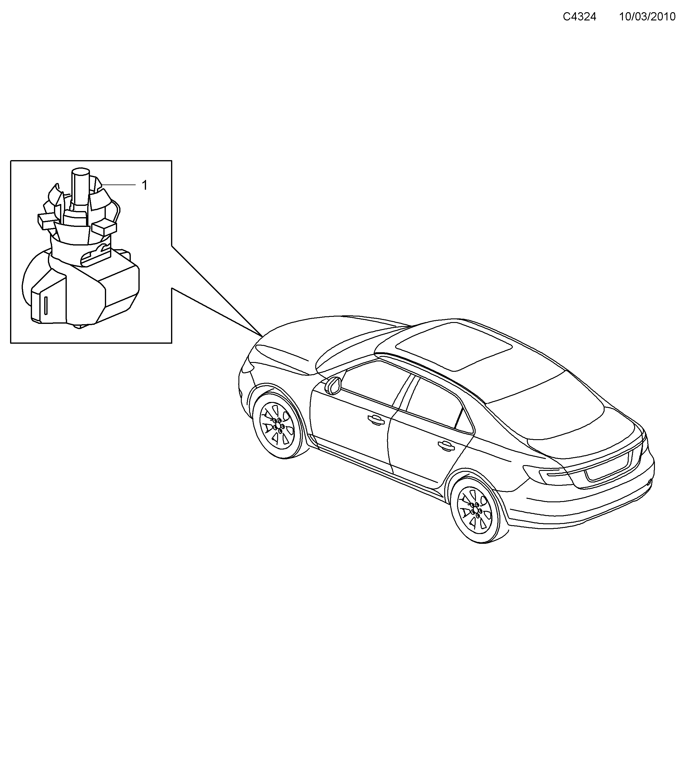 Schéma technique Saab 9-5 (650) 2011 - Section 2900 : Autre équipement électrique