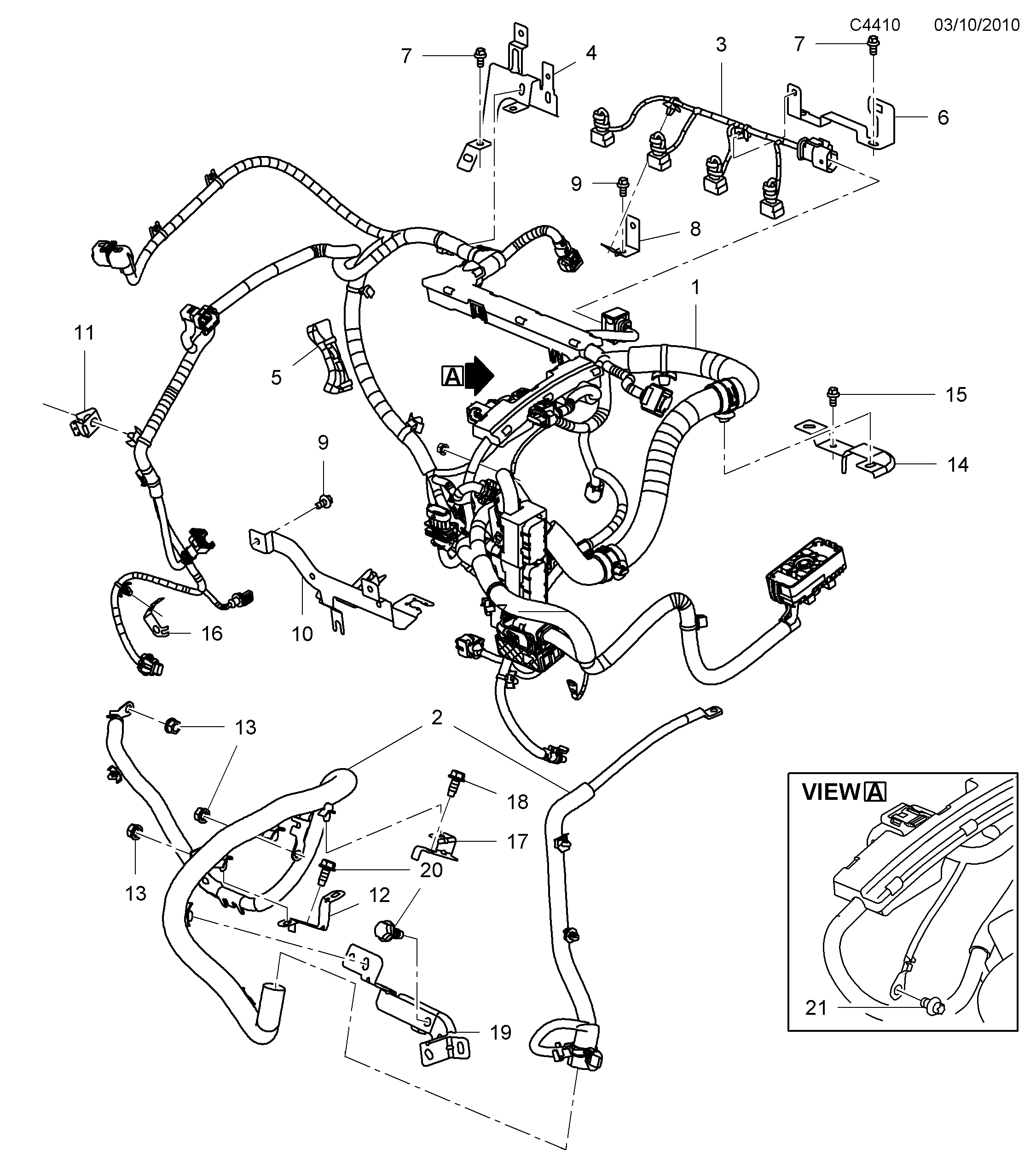 Schéma technique Saab 9-5 (650) 2011 - Section 3990 : Wiring and fuses