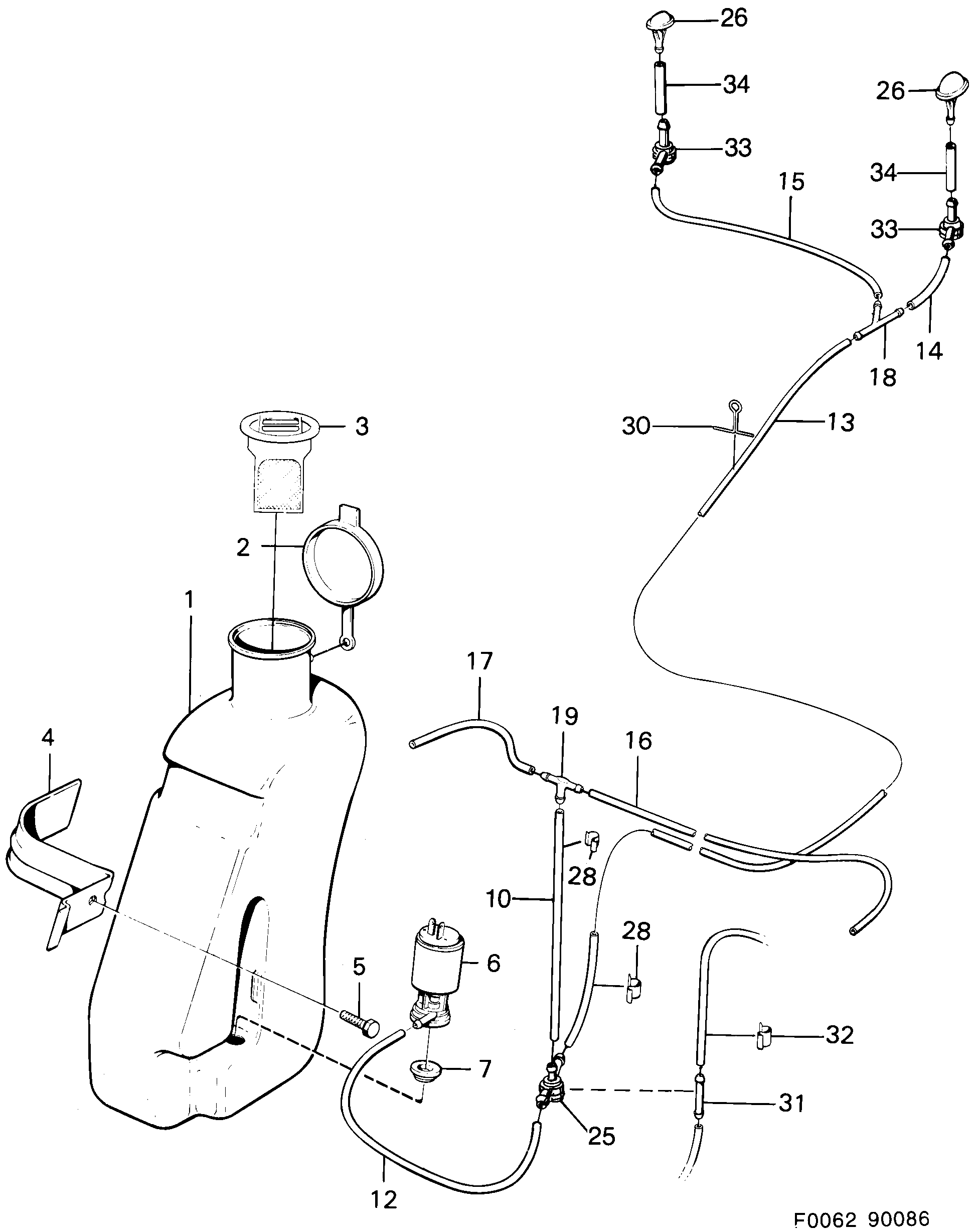 Schéma technique Saab 900 1986 - Section 730 : Electric equipment, other