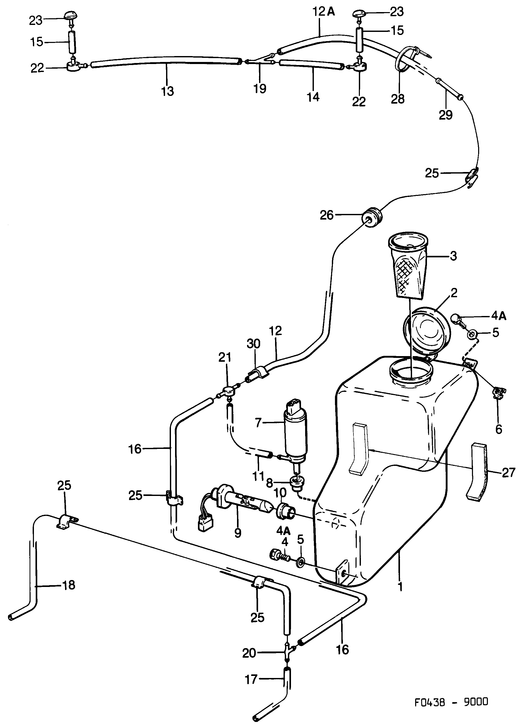 Schéma technique Saab 9000 1985 - Section 910 : Autre équipement électrique