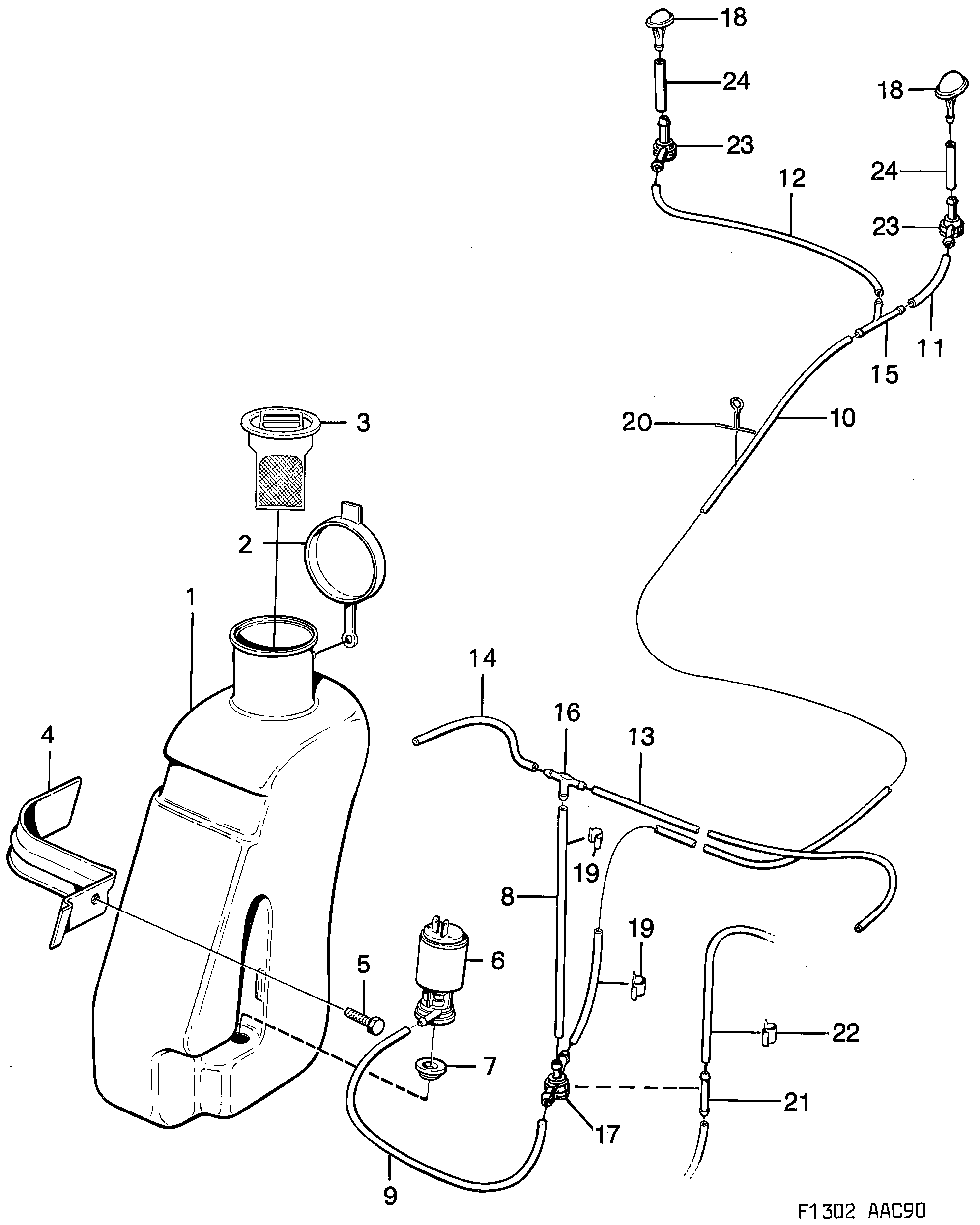 Schéma technique Saab 900 1993 - Section 680 : Autre équipement électrique