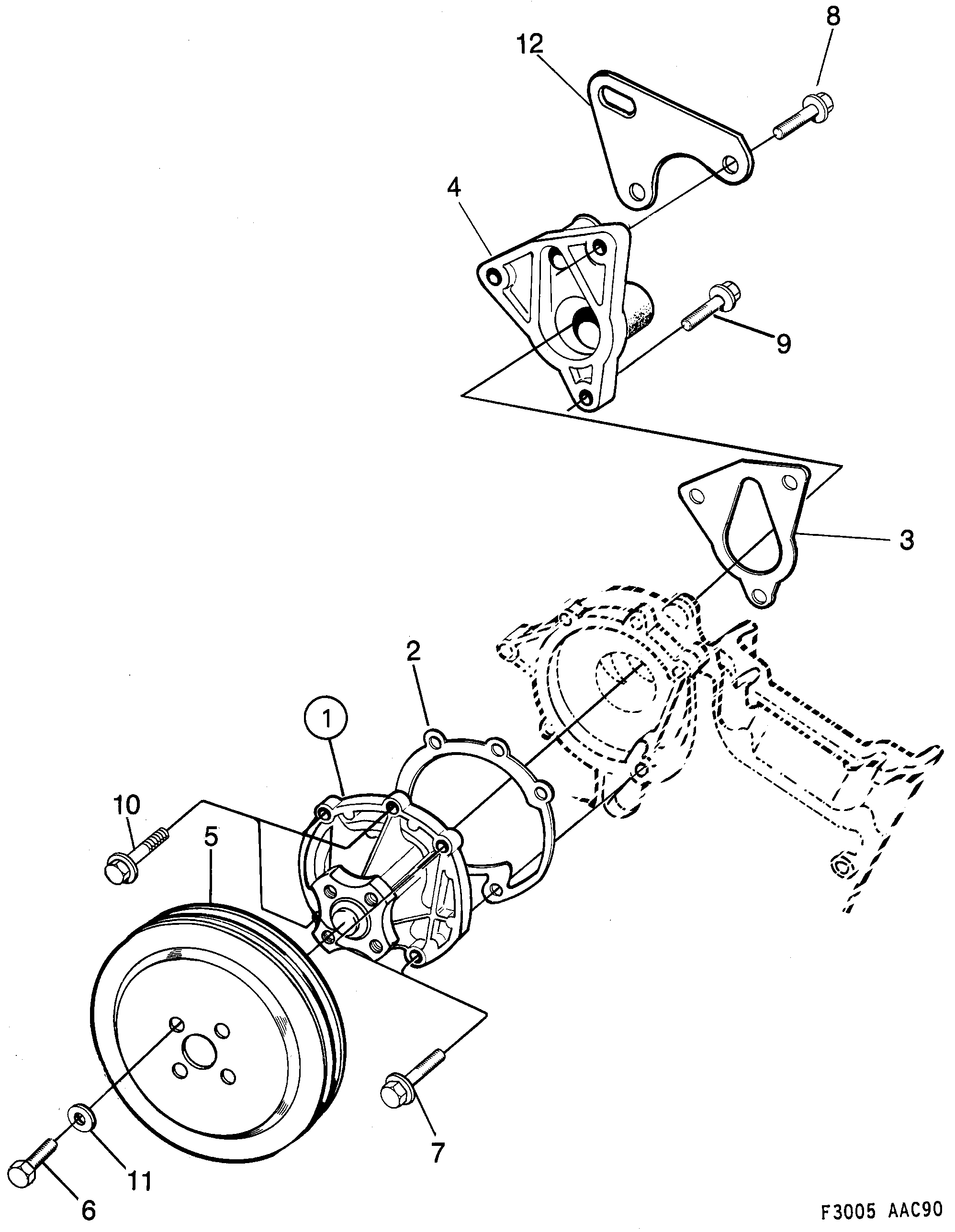 Schéma technique Saab 900 1992 - Section 1910 : Système de refroidissement
