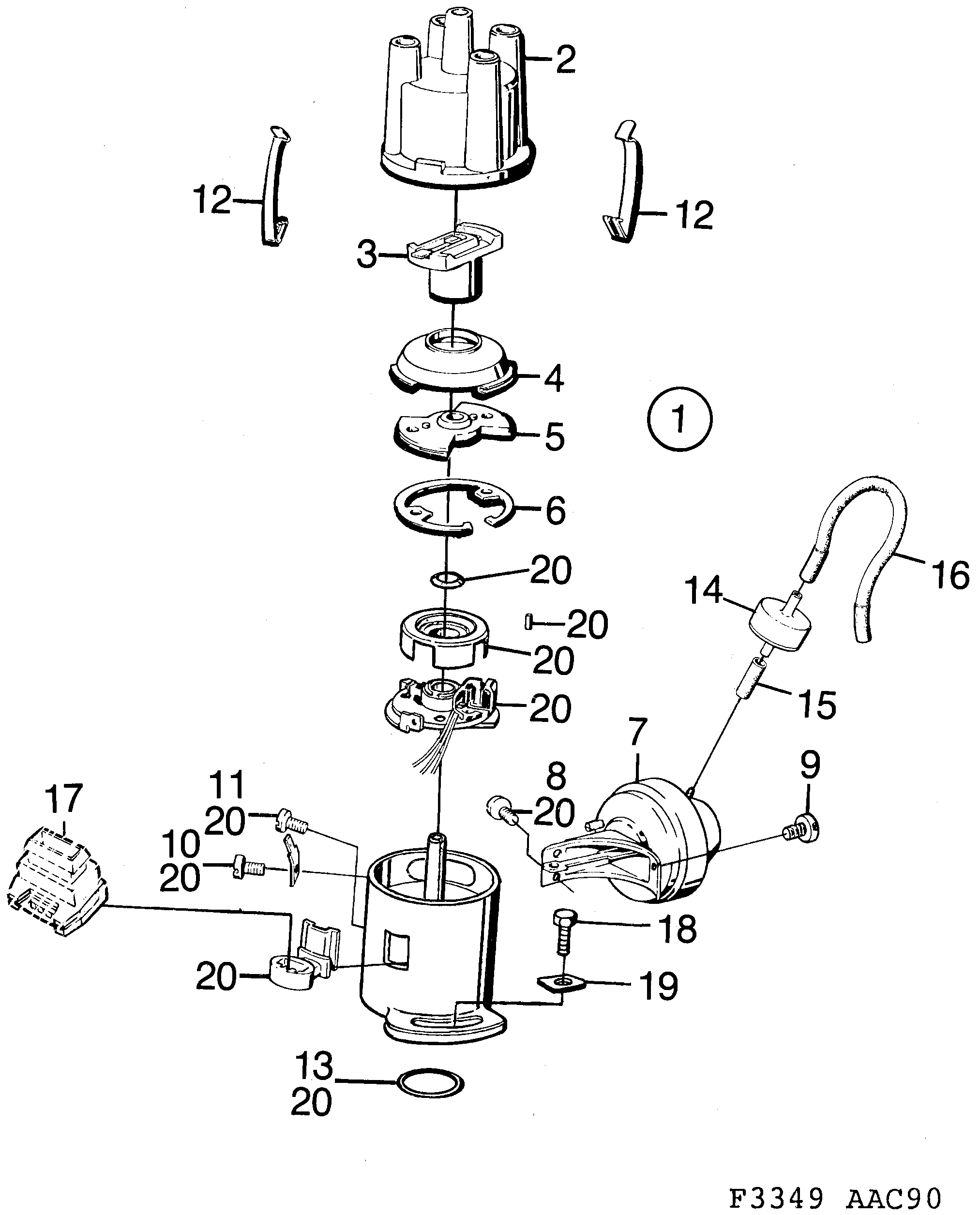 Schéma technique Saab 900 1990 - Section 290 : Ignition system