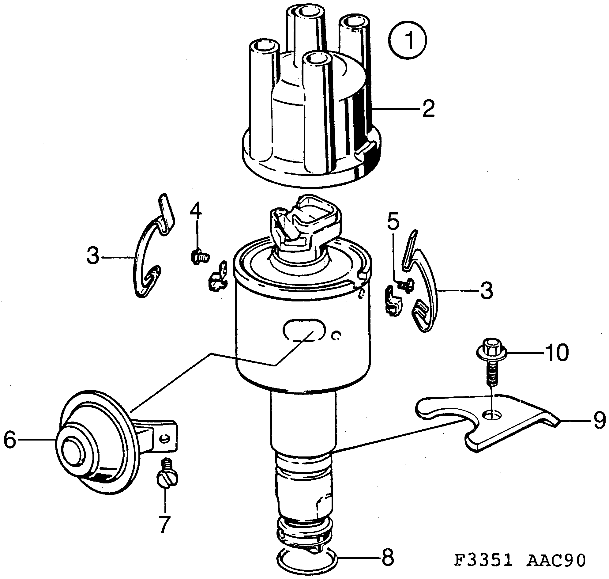 Schéma technique Saab 900 1992 - Section 350 : Ignition system