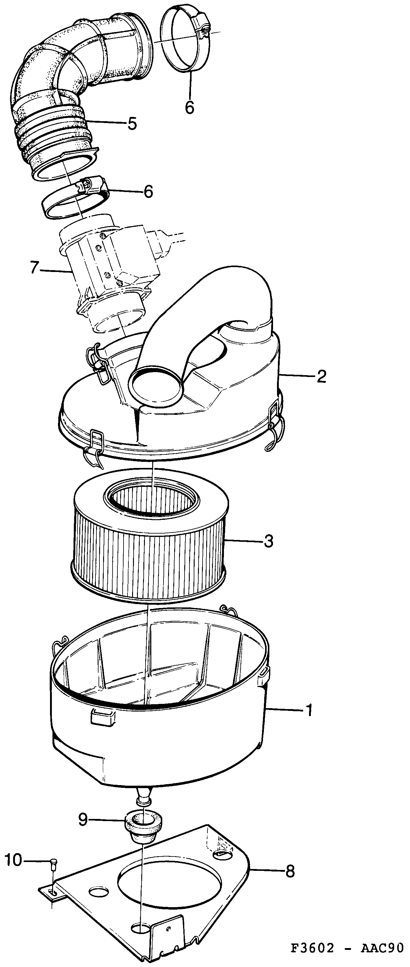 Schéma technique Saab 900 1990 - Section 680 : Fuel system