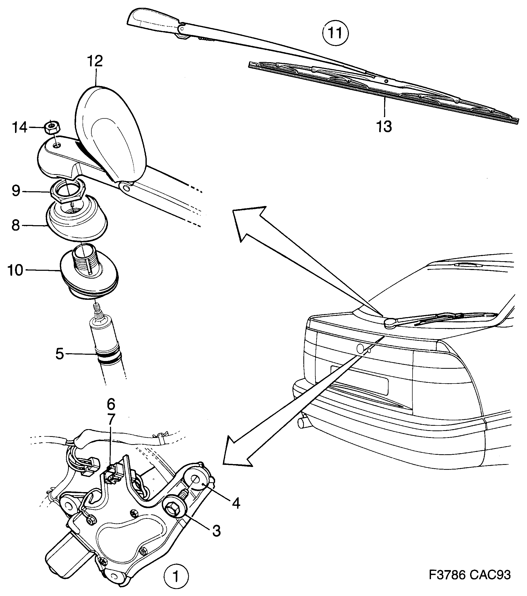 Schéma technique Saab 9000 1993 - Section 1010 : Electric equipment, other