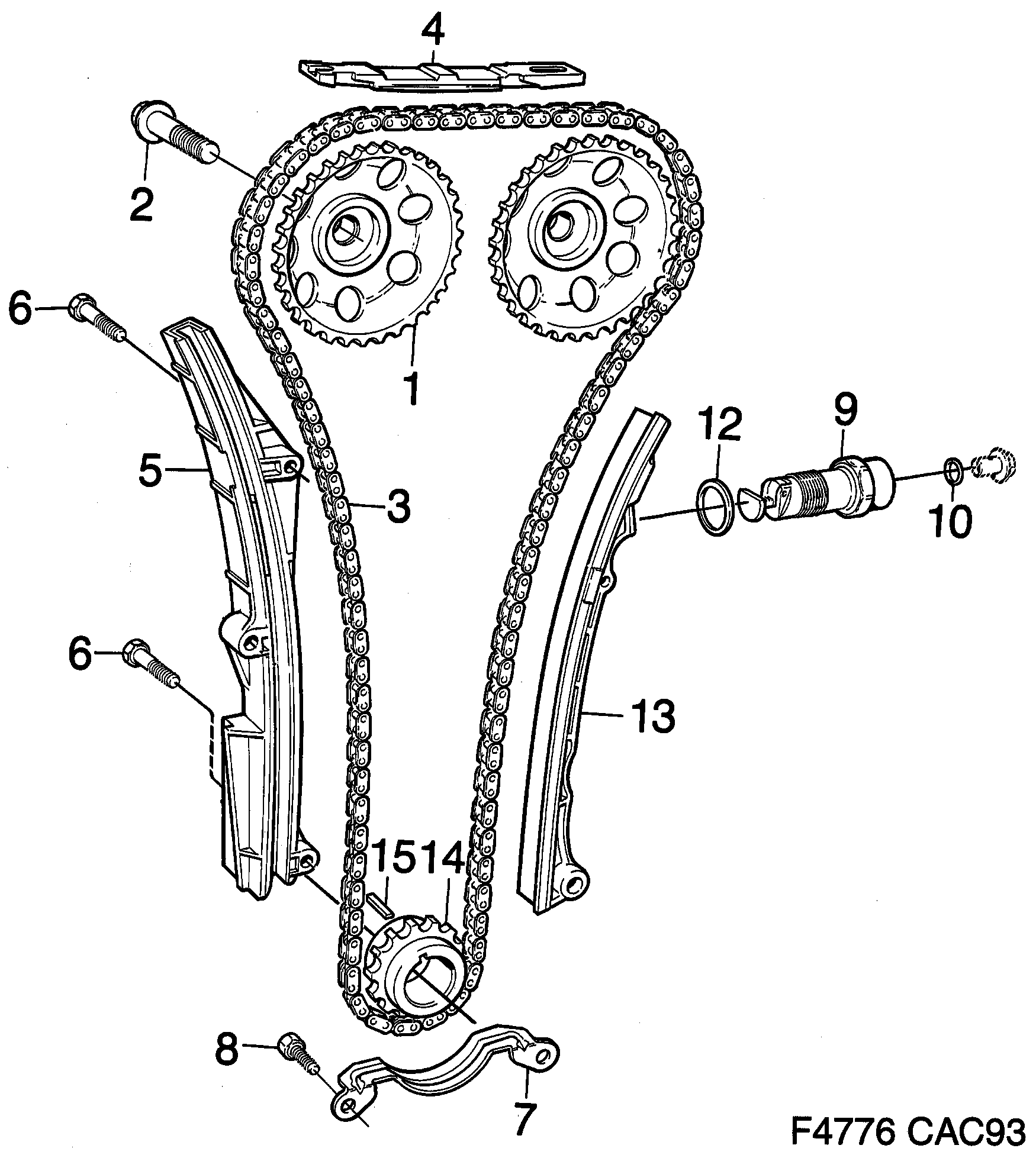 Schéma technique Saab 9000 1990 - Section 320 : Short block
