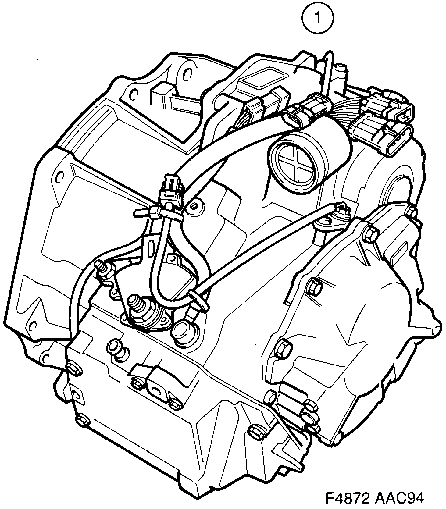 Schéma technique Saab 900 1998 - Section 540 : Gear box assembly