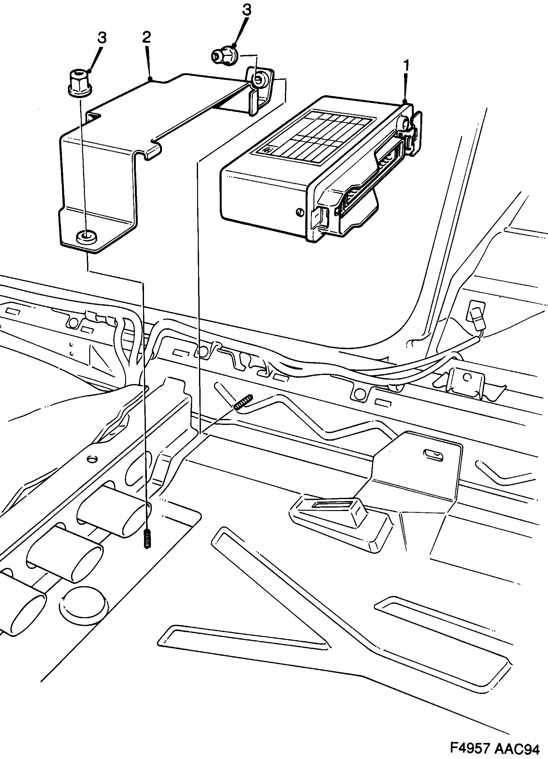 Schéma technique Saab 900 1998 - Section 1050 : Electric equipment, other