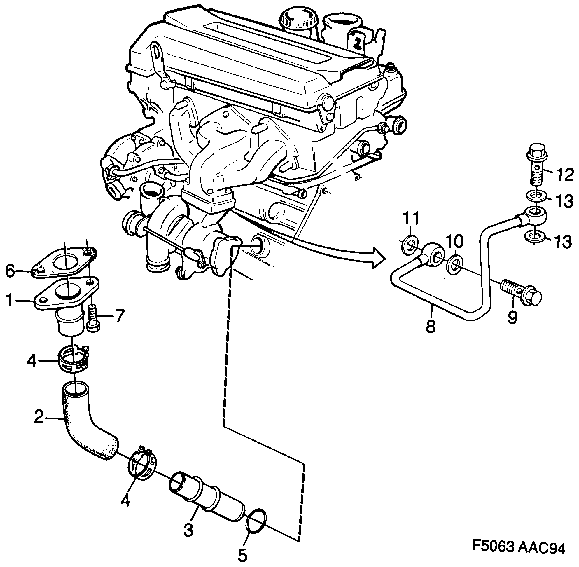 Schéma technique Saab 900 1997 - Section 750 : Lubricating system
