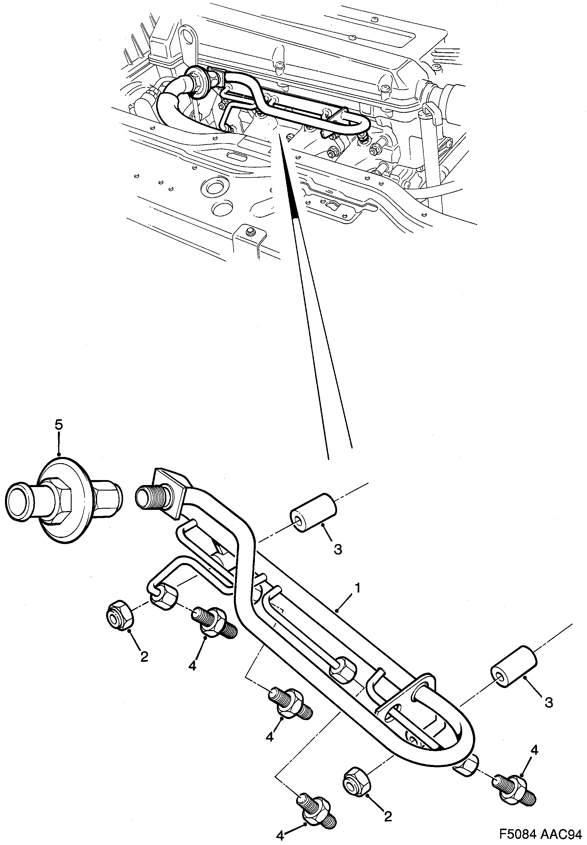 Schéma technique Saab 900 1997 - Section 1380 : Système d'admission et d'échappement