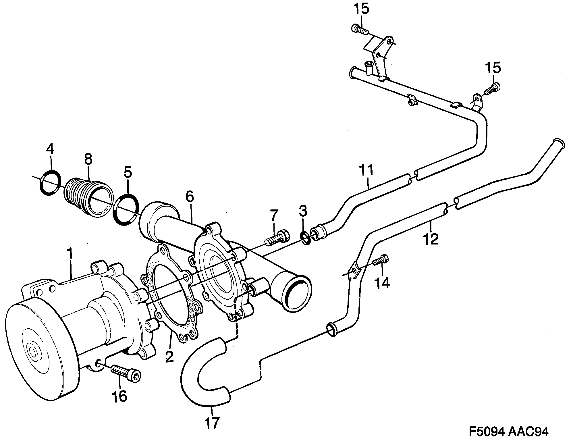 Schéma technique Saab 900 1997 - Section 1920 : Cooling system