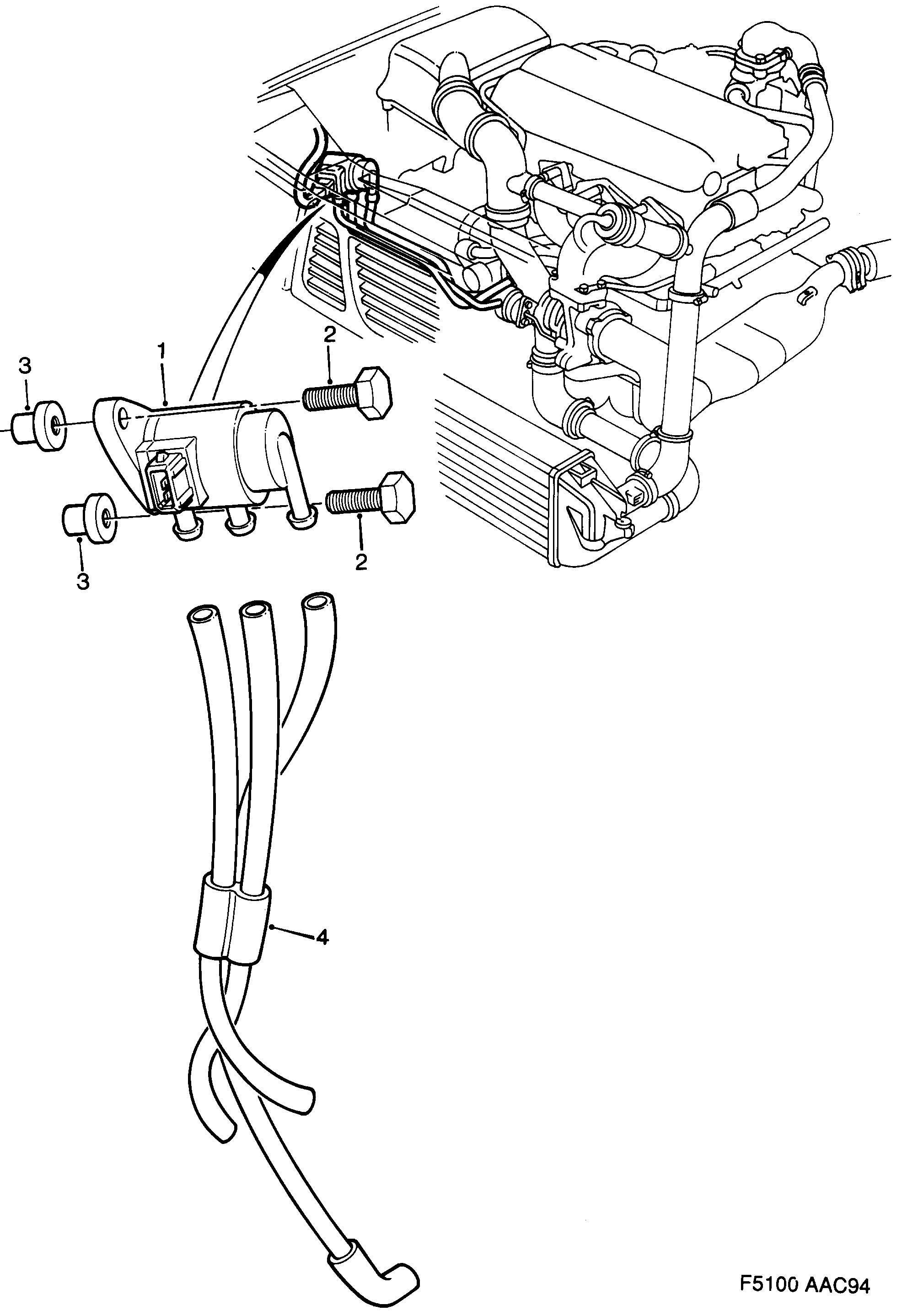 Schéma technique Saab 900 1997 - Section 2100 : Supercharging system