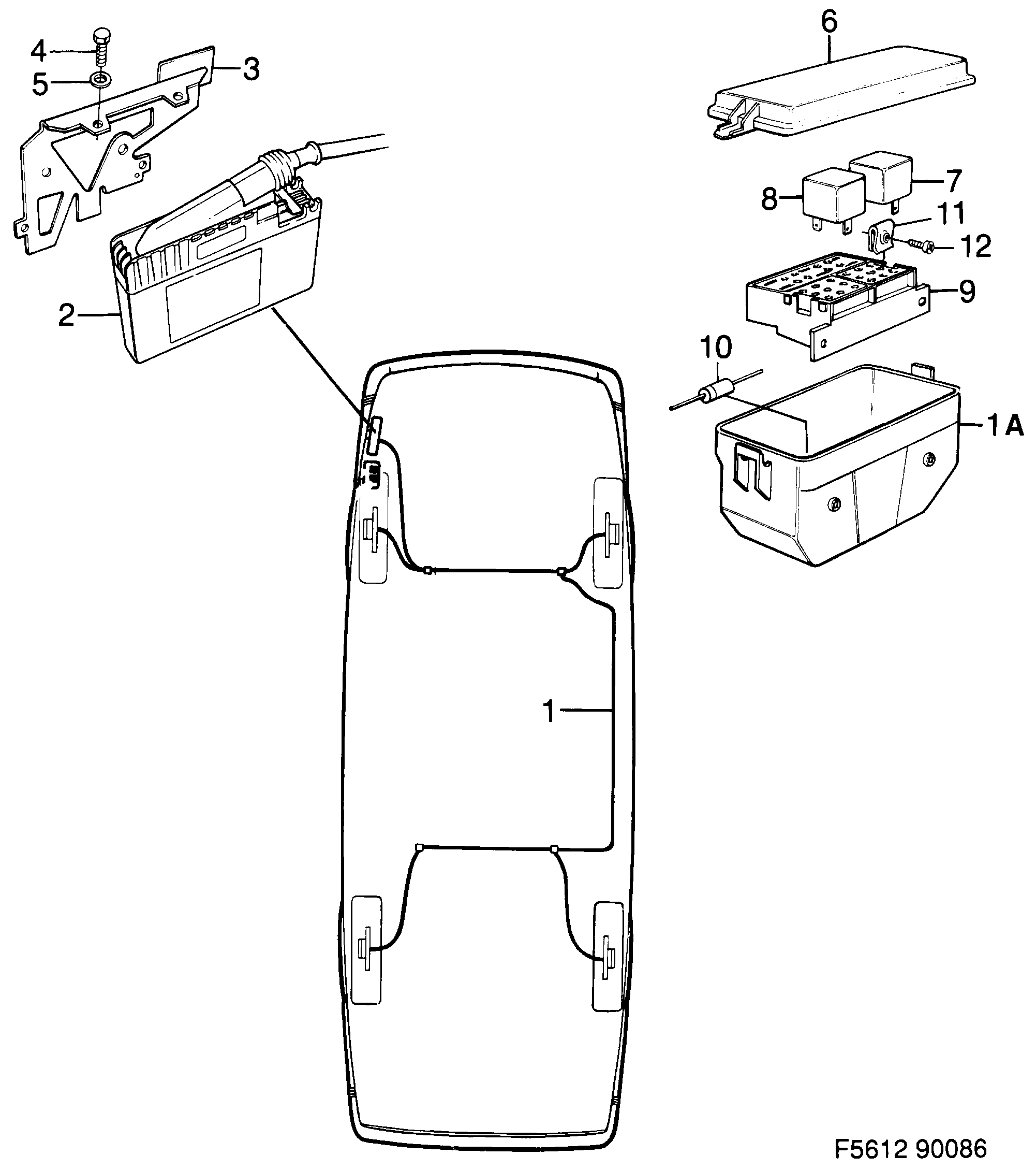 Schéma technique Saab 900 1988 - Section 970 : Autre équipement électrique