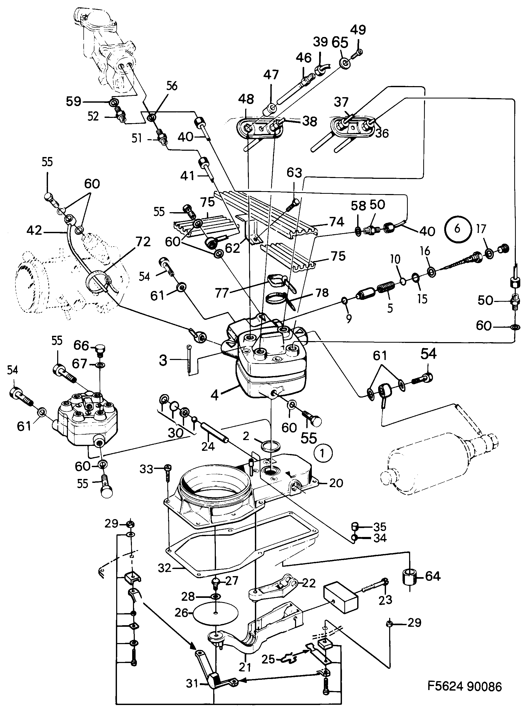 Schéma technique Saab 900 1987 - Section 910 : Топливная система