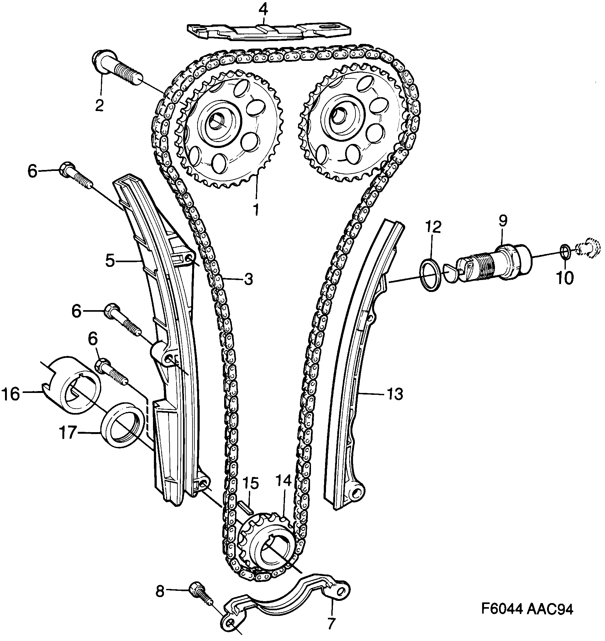 Schéma technique Saab 900 1995 - Section 300 : Short block